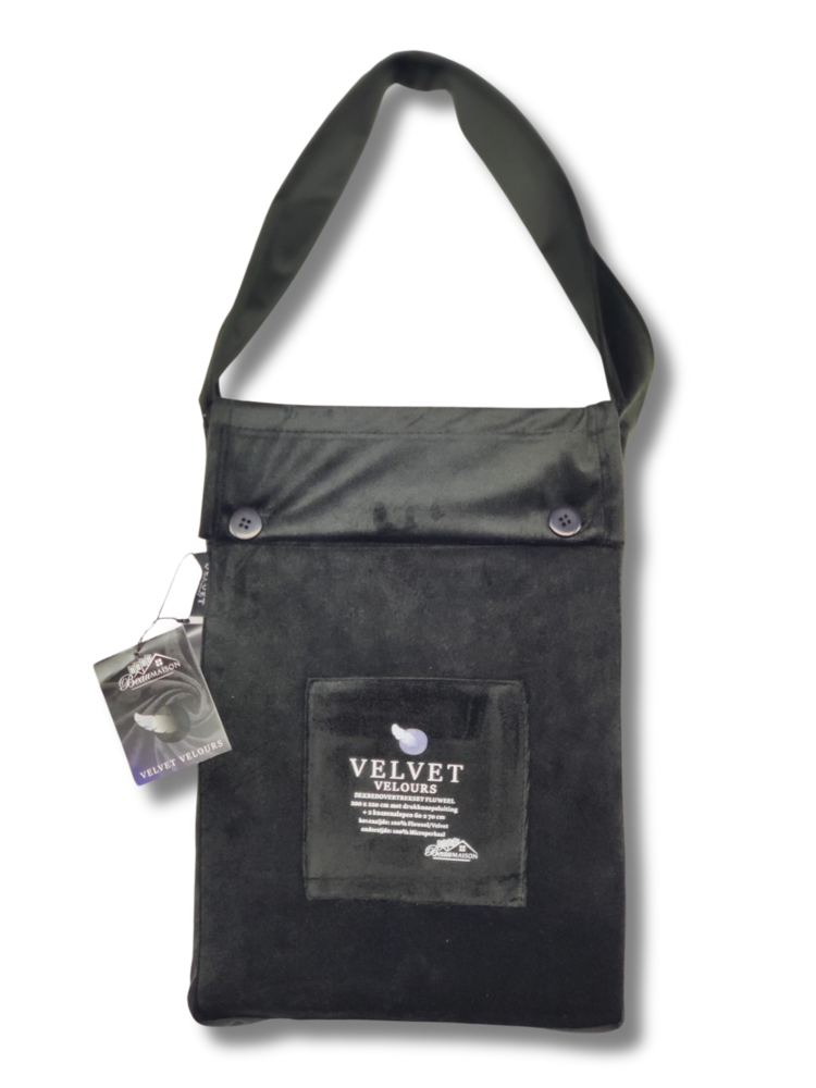 Fluwelen Dekbedovertrek Zwart | Luxe Velvet Dekbedovertrek
