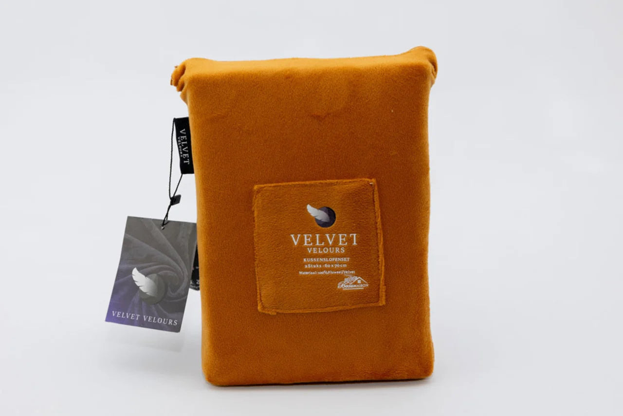 Fluwelen Kussenslopen Cognac Velvet – Luxe en Comfort voor Jouw Interieur