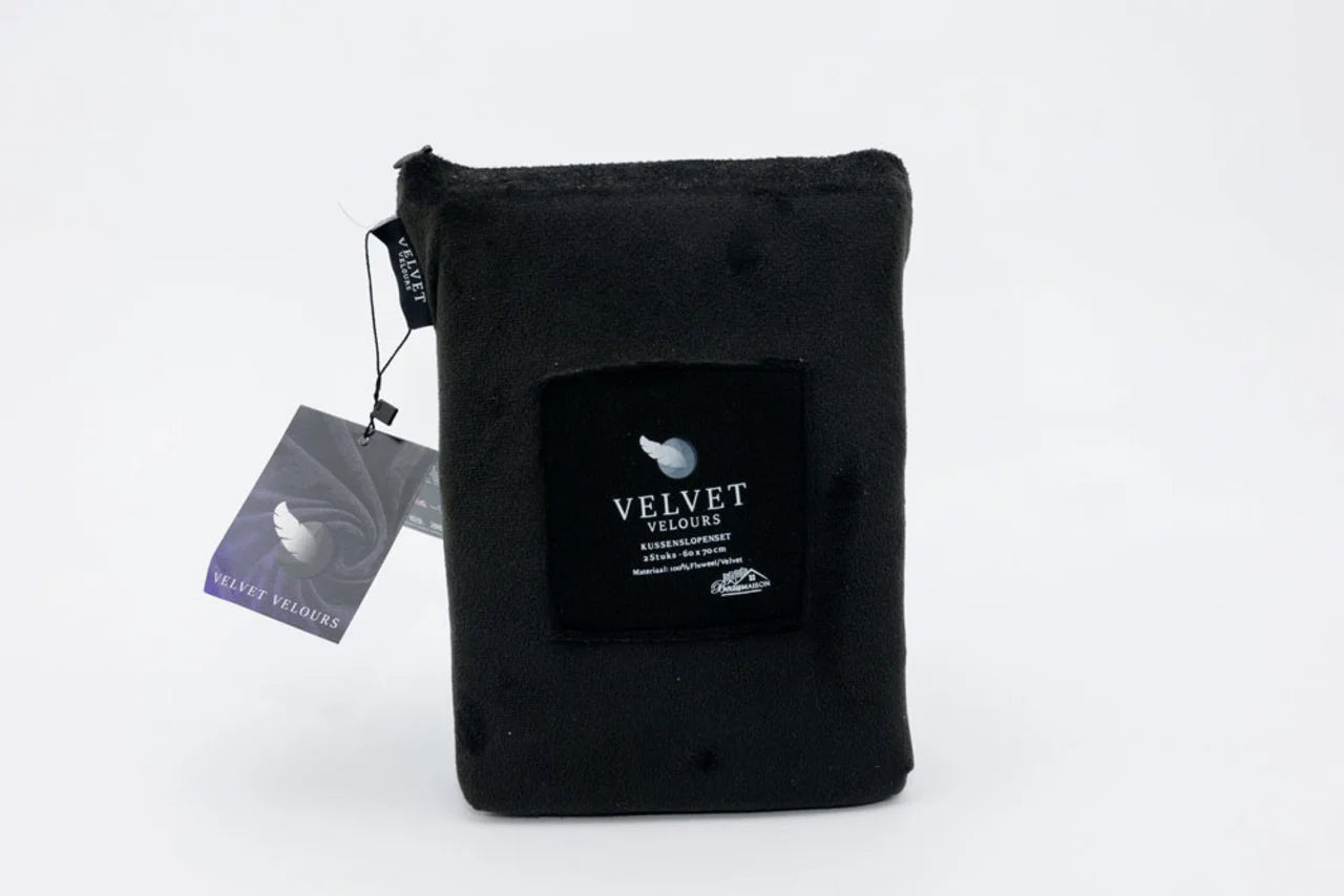 Fluwelen Kussenslopen Zwart Velvet – Luxe Kussenhoezen in 12 Kleuren
