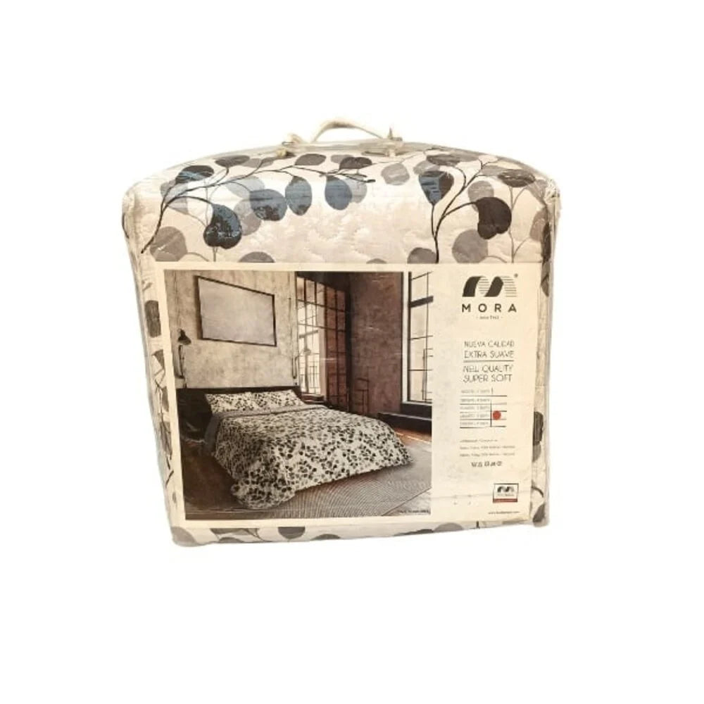 Floral Bedspread Set Saar - Luxury Two-Sided Design &amp; Pillowcases