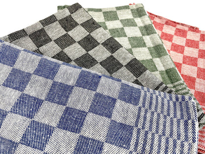 Geblokte Theedoek Zwart – Set van 6 | 100% Katoen en Super Absorberend