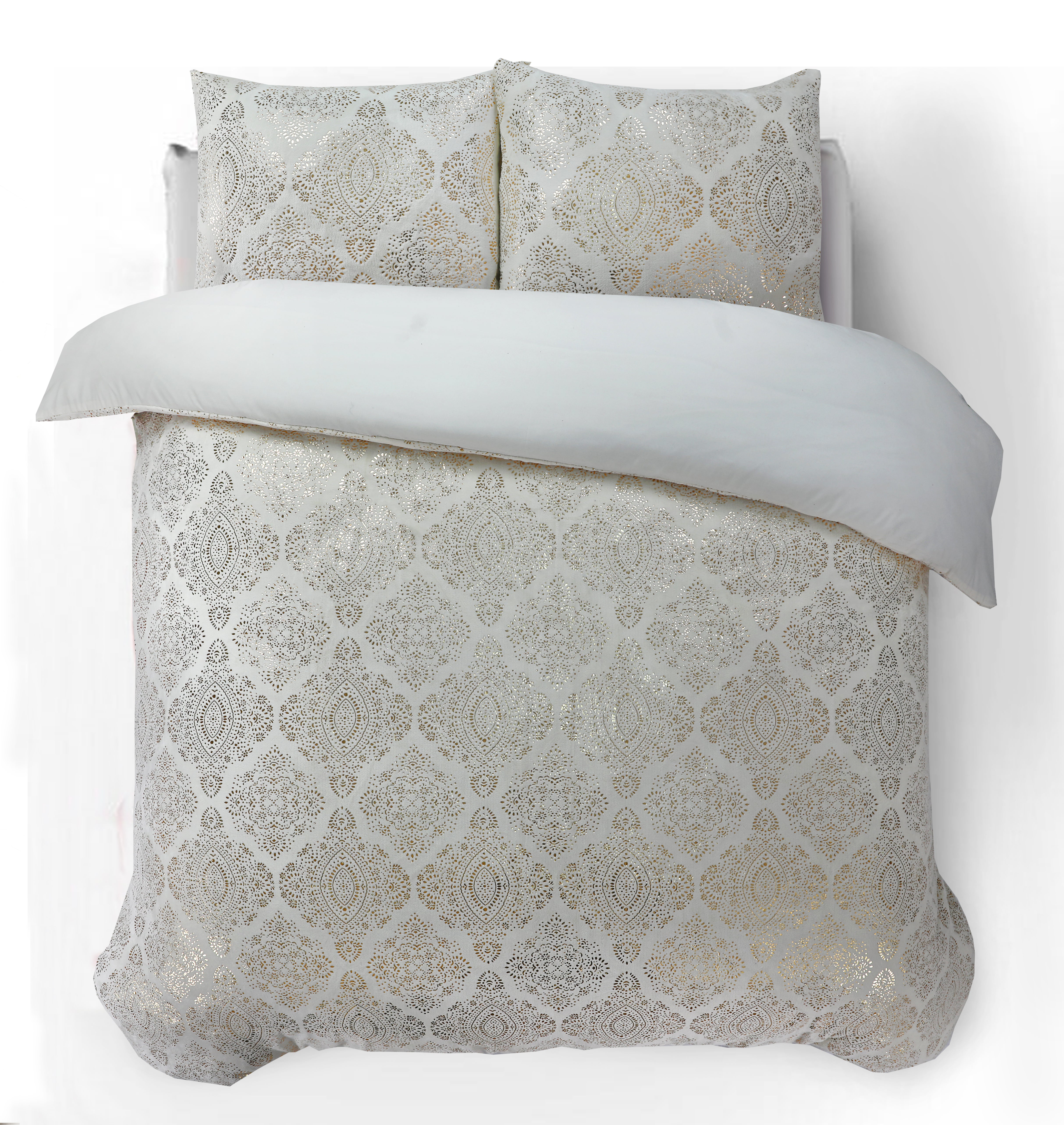 Glamour Flannel Duvet Cover Art Foil Cream