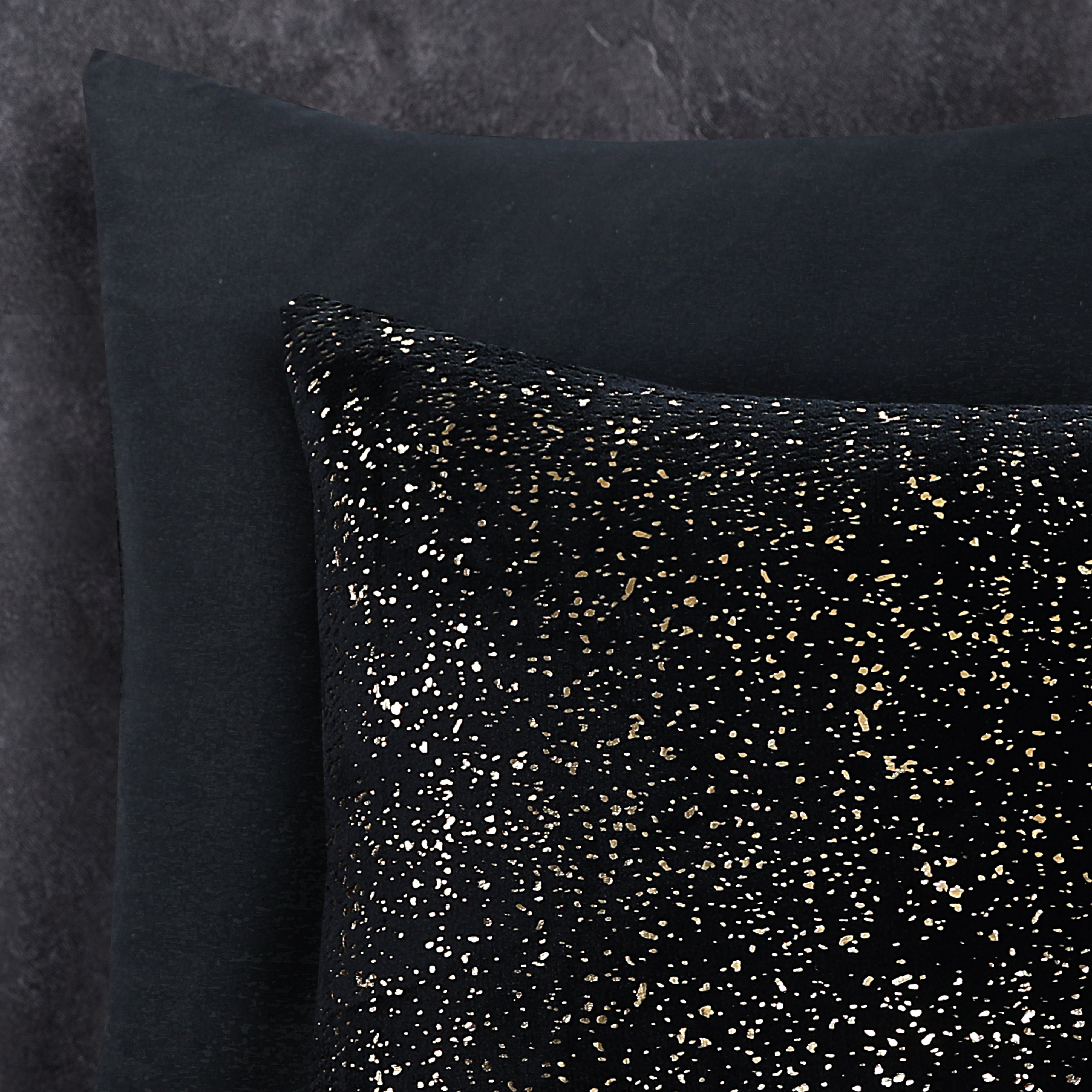 Glamour Flannel Duvet Cover Sparkle Foil Black