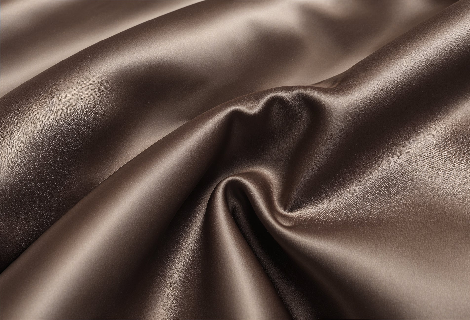 Glossy Bruin Dekbedovertrek