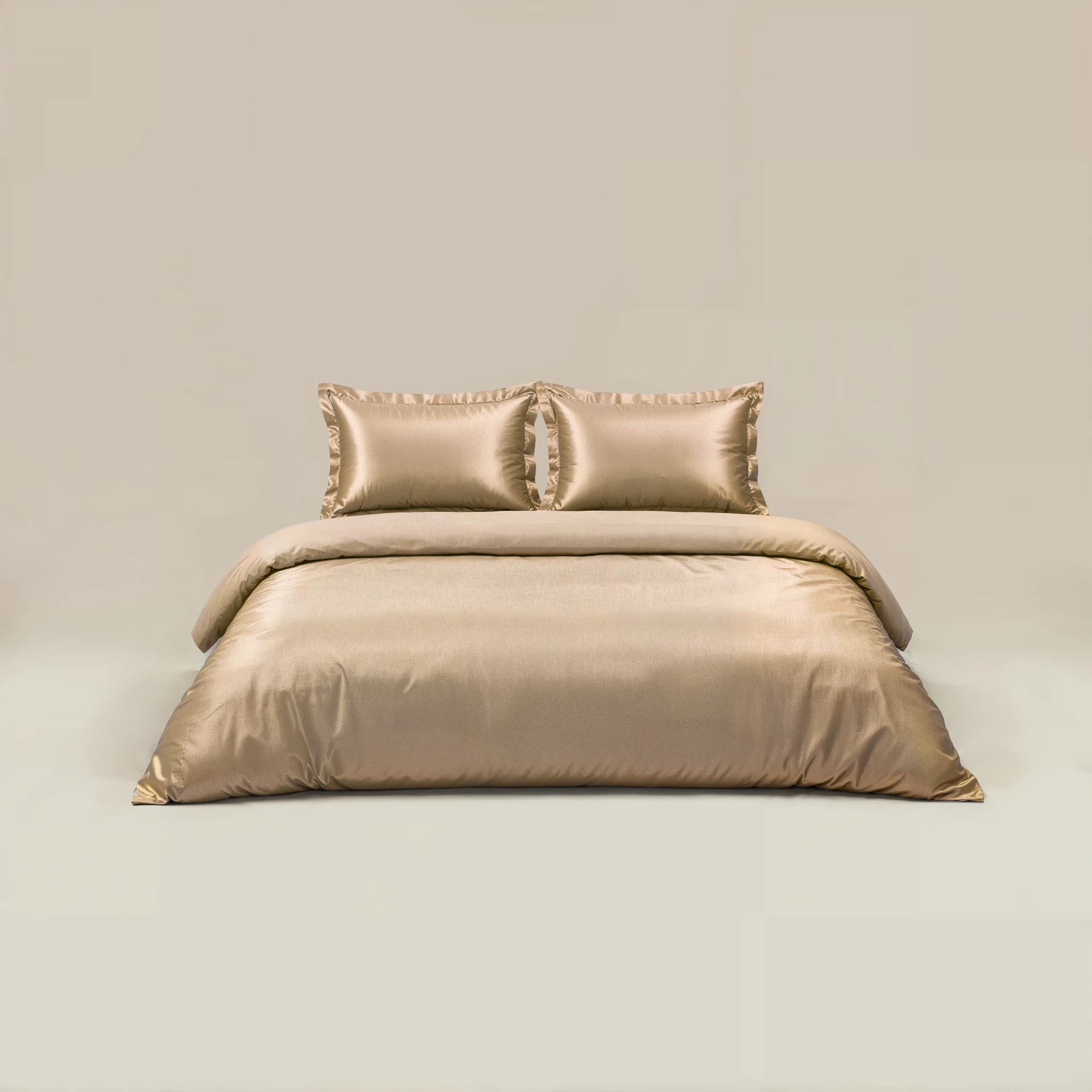 Glossy Taupe Dekbedovertrek