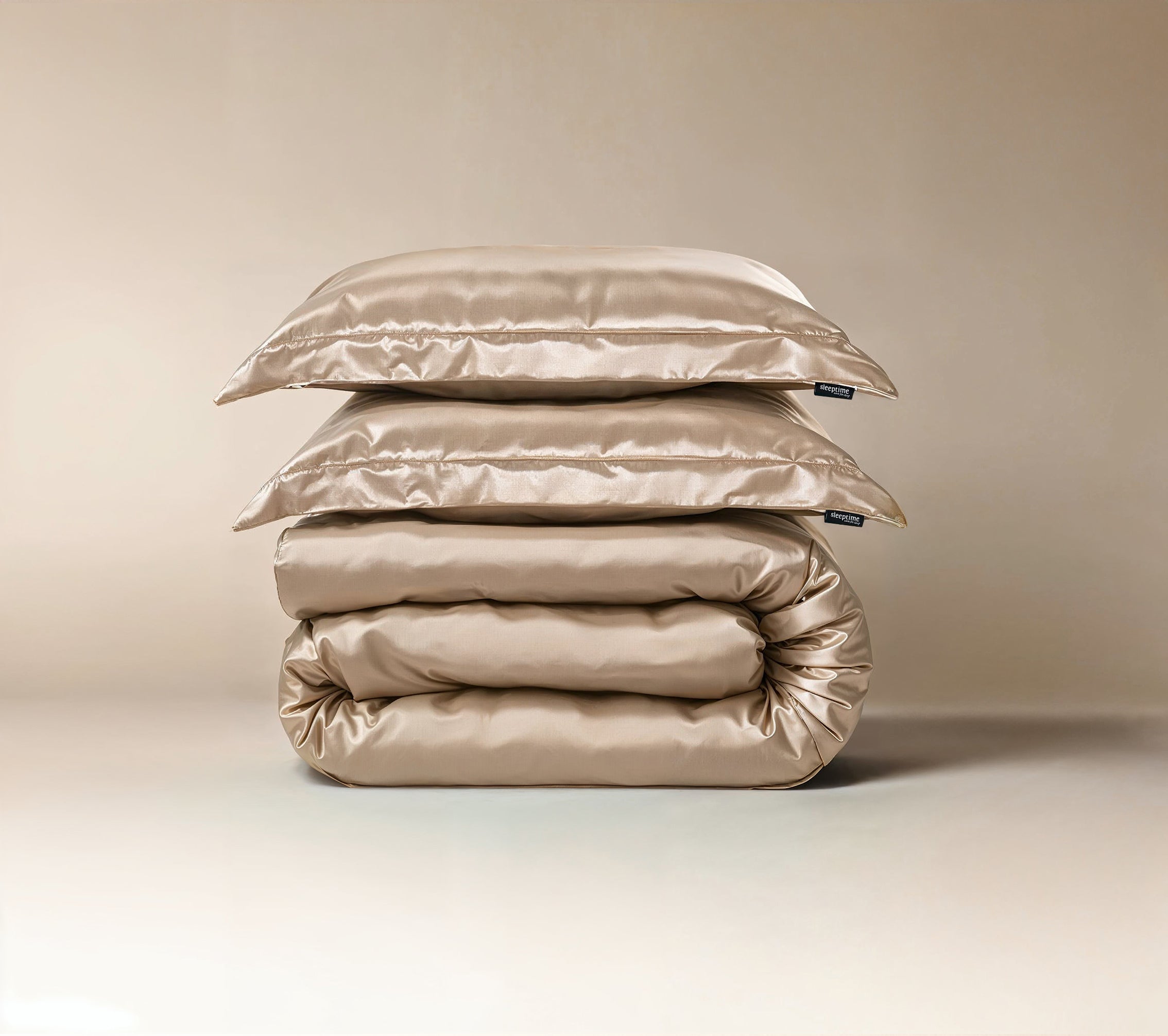 Glossy Taupe Dekbedovertrek