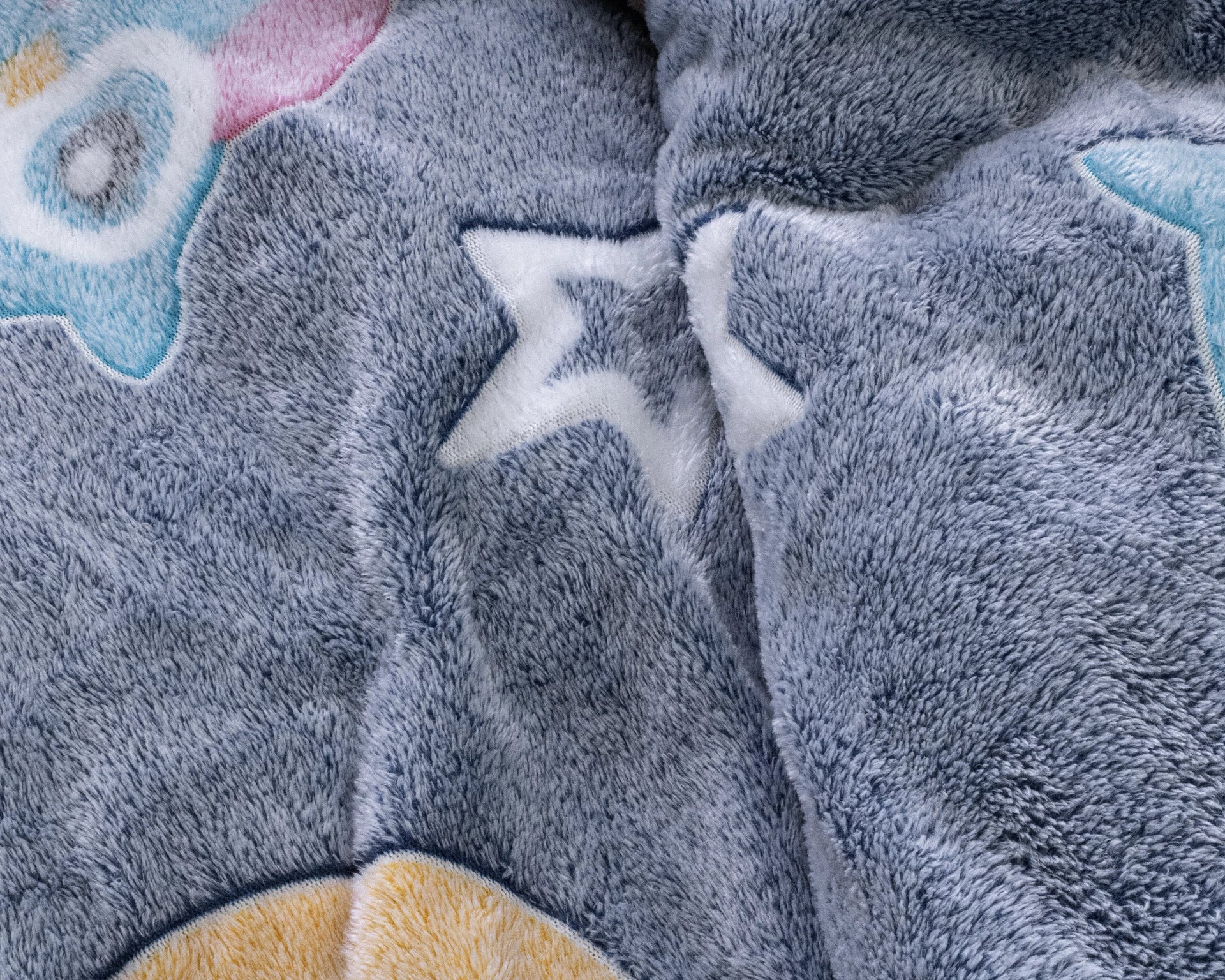 Glow in the dark Dekbedovertrek Night Owl Blauw - Lichtgevend - Super zacht teddy fleece - Heerlijk slapen