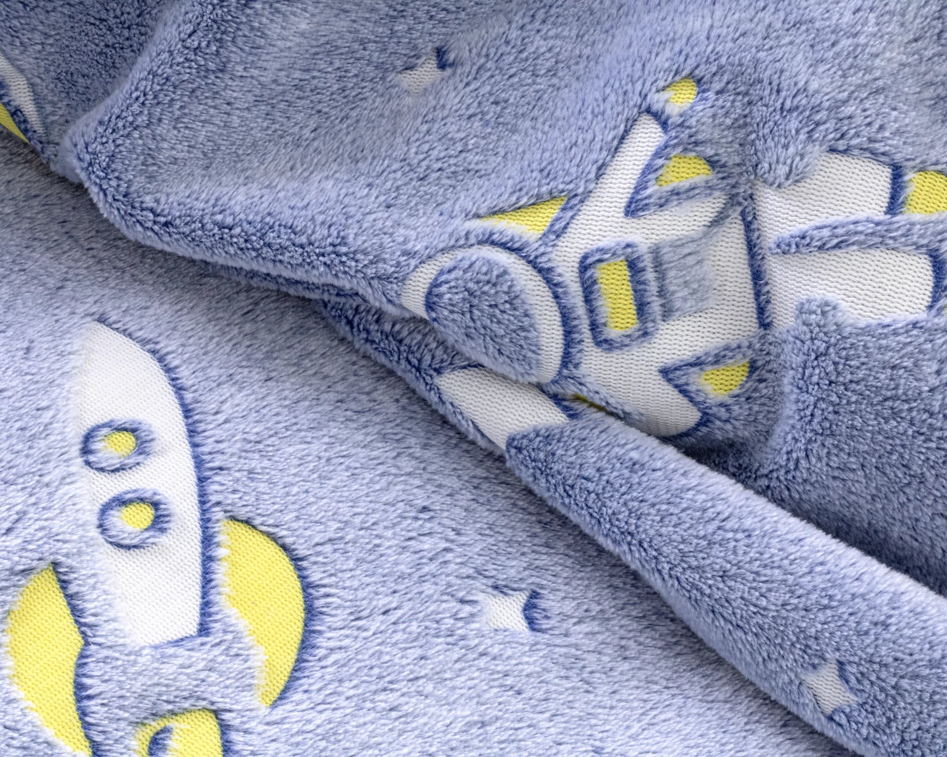 Glow in the dark Duvet Cover Space Blue - Luminous - Super soft teddy fleece - Sleep wonderfully