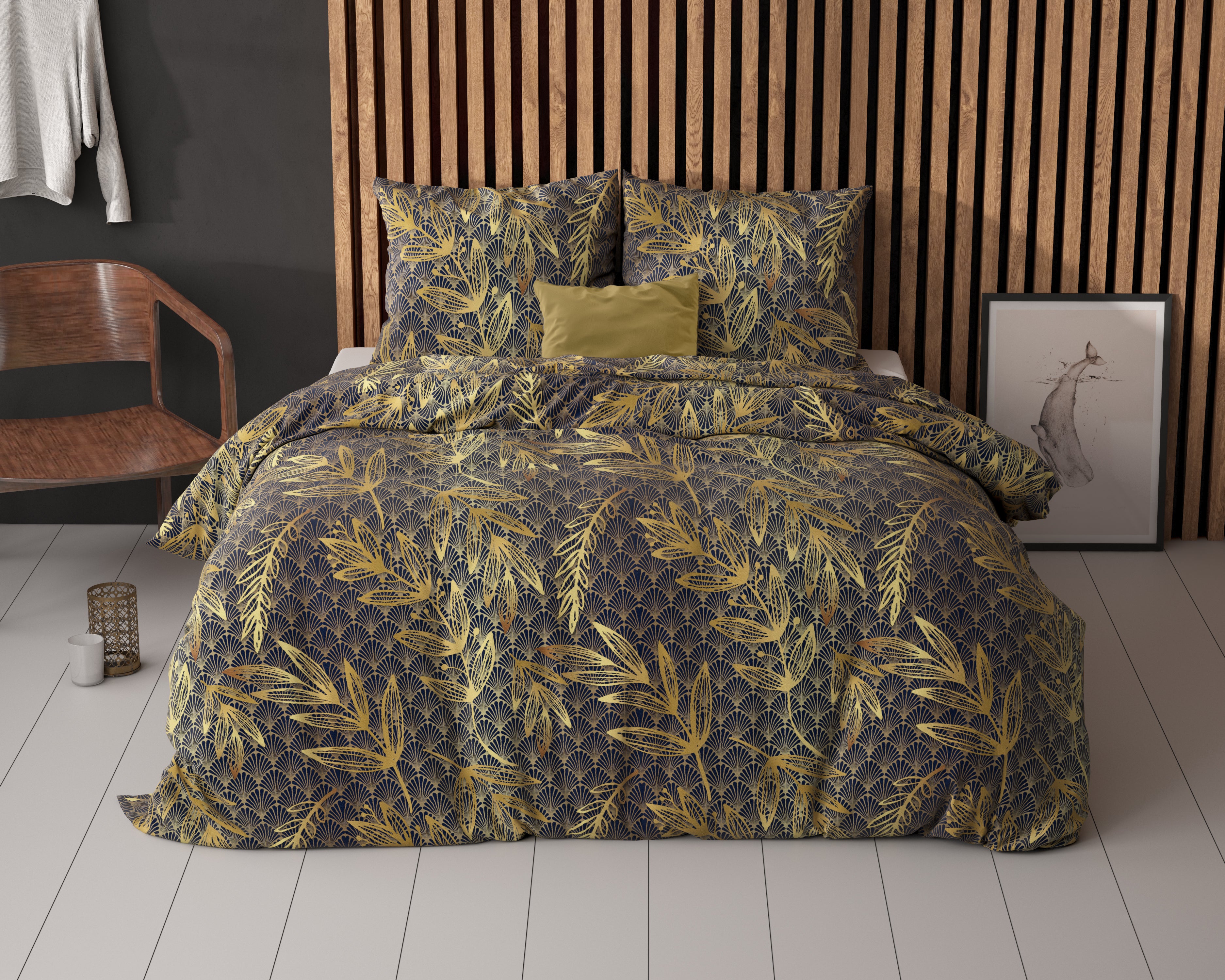 Gold Rush Dekbedovertrek Goud - Katoen geweven - Strijkvrij - Leuke prints