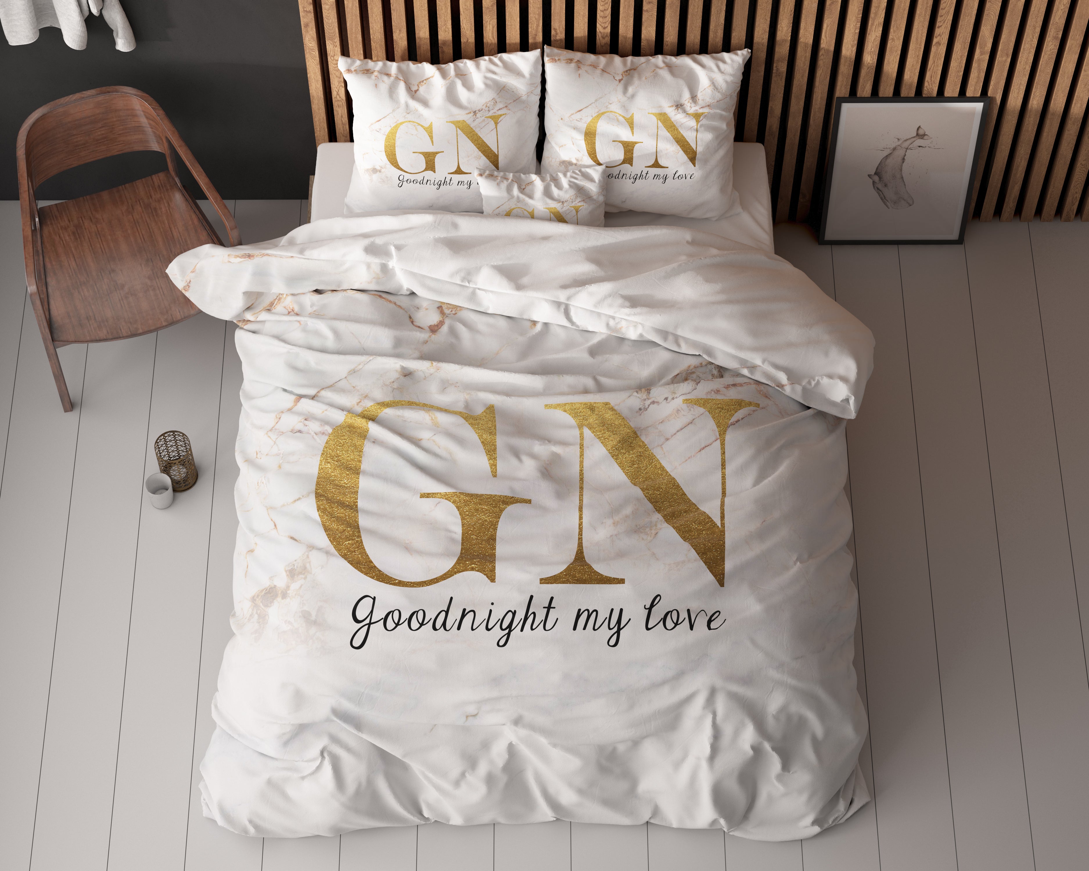 Goodnight Goud Dekbedovertrek