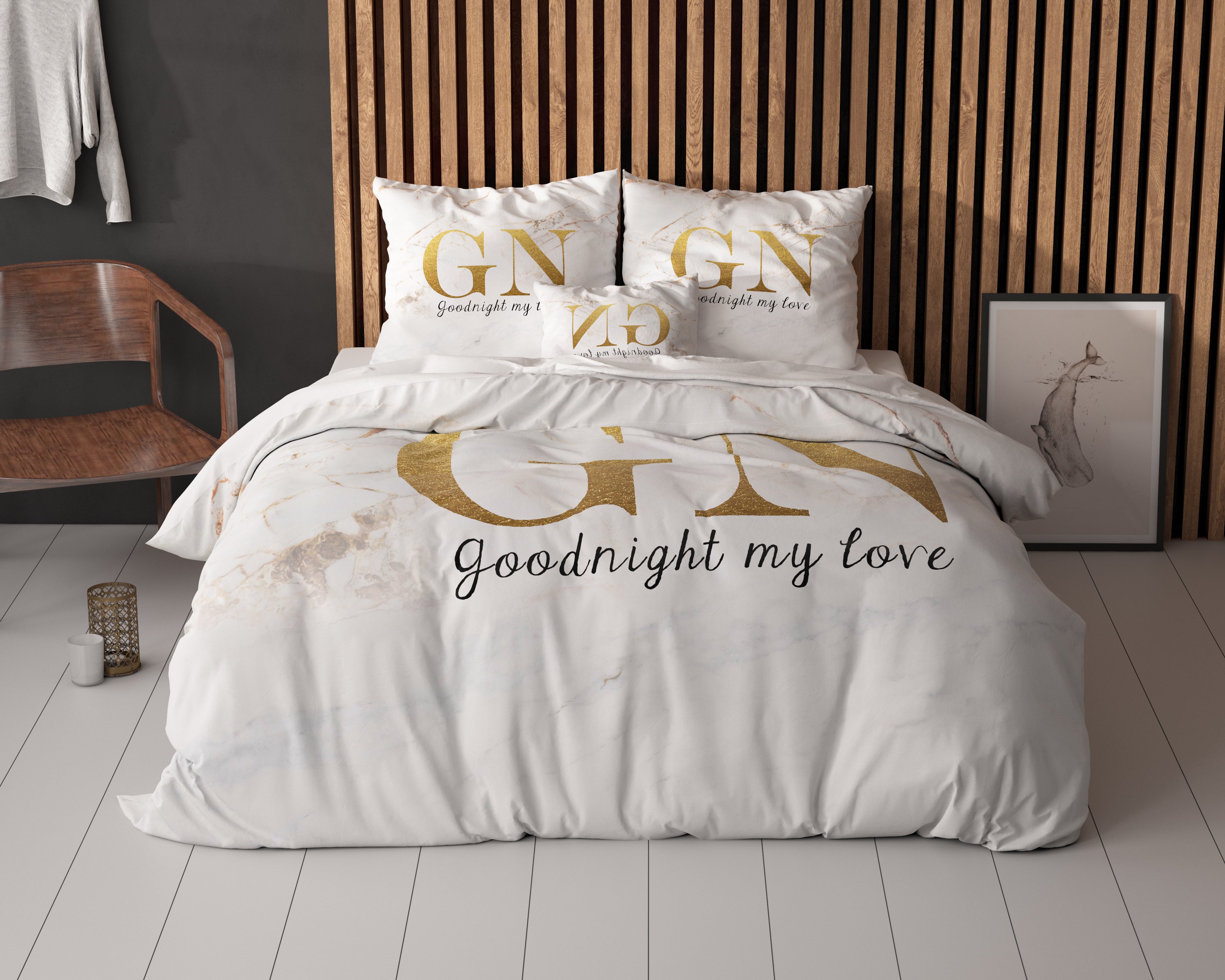 Goodnight Goud Dekbedovertrek