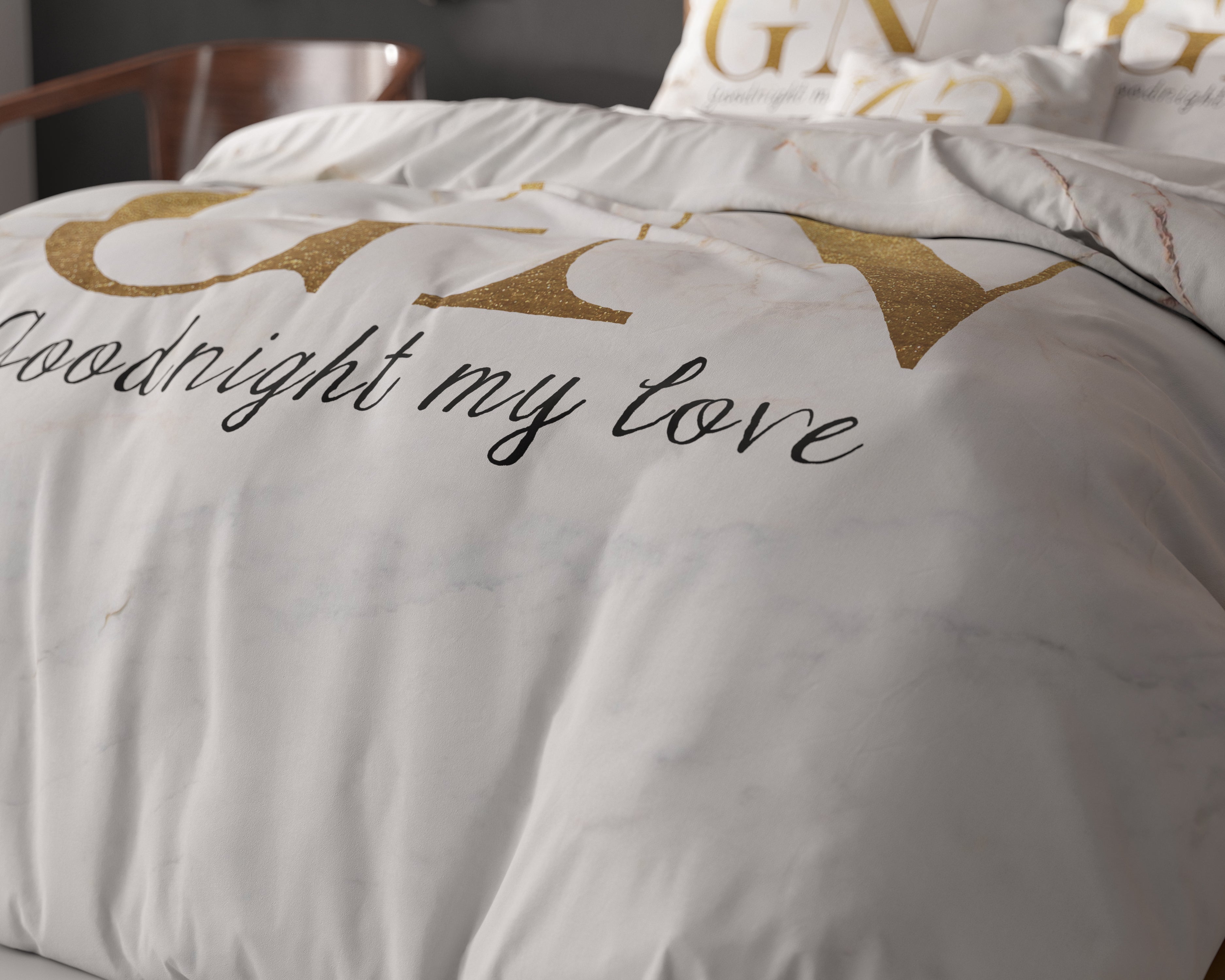 Goodnight Goud Dekbedovertrek