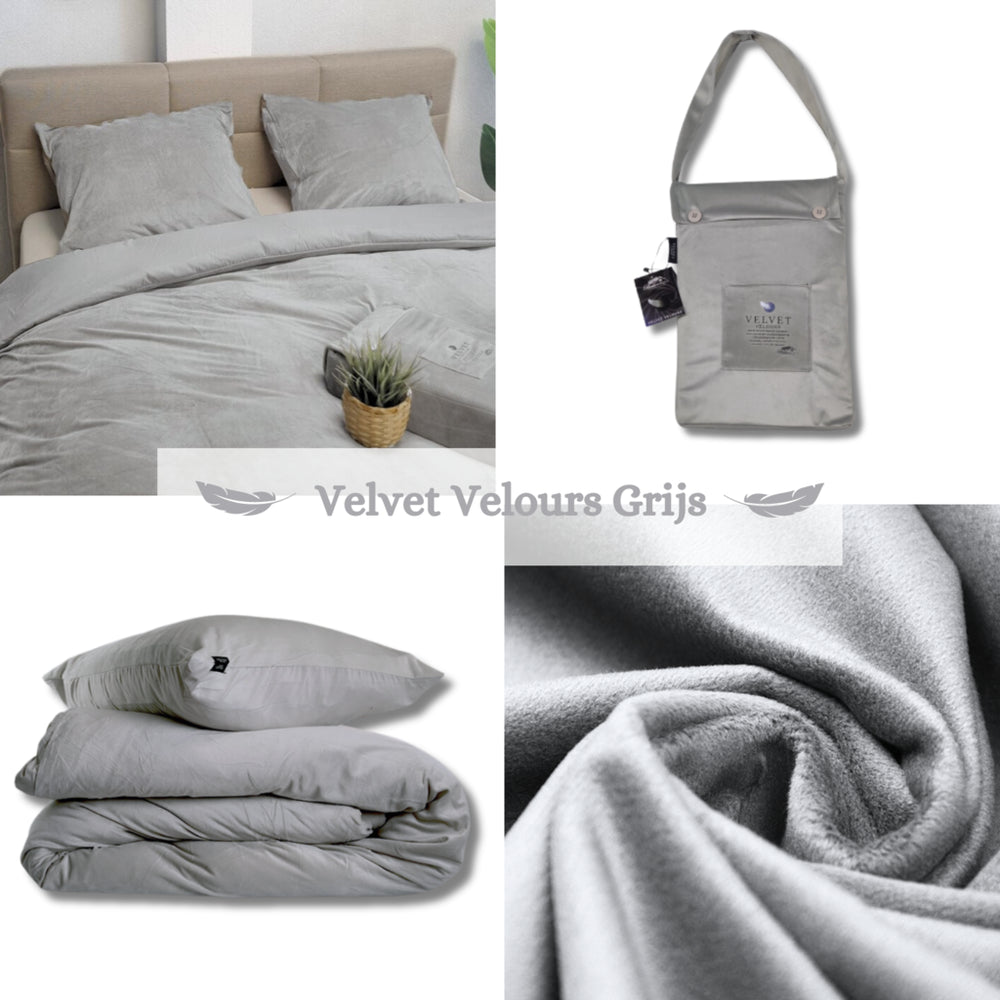 Grijze Fluwelen Kussenslopen - Luxe Velvet Kussenhoezen (12 Kleuren)