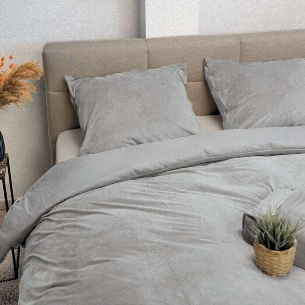 Grijze Fluwelen Kussenslopen - Luxe Velvet Kussenhoezen (12 Kleuren)