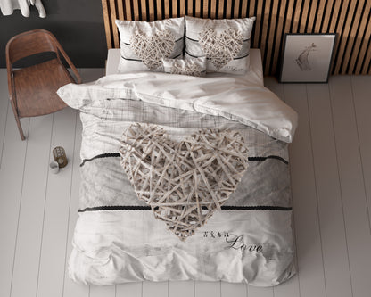 Home Is Heart Dekbedovertrek Wit - Kleurvast - Haarscherpe prints - Heerlijk zacht