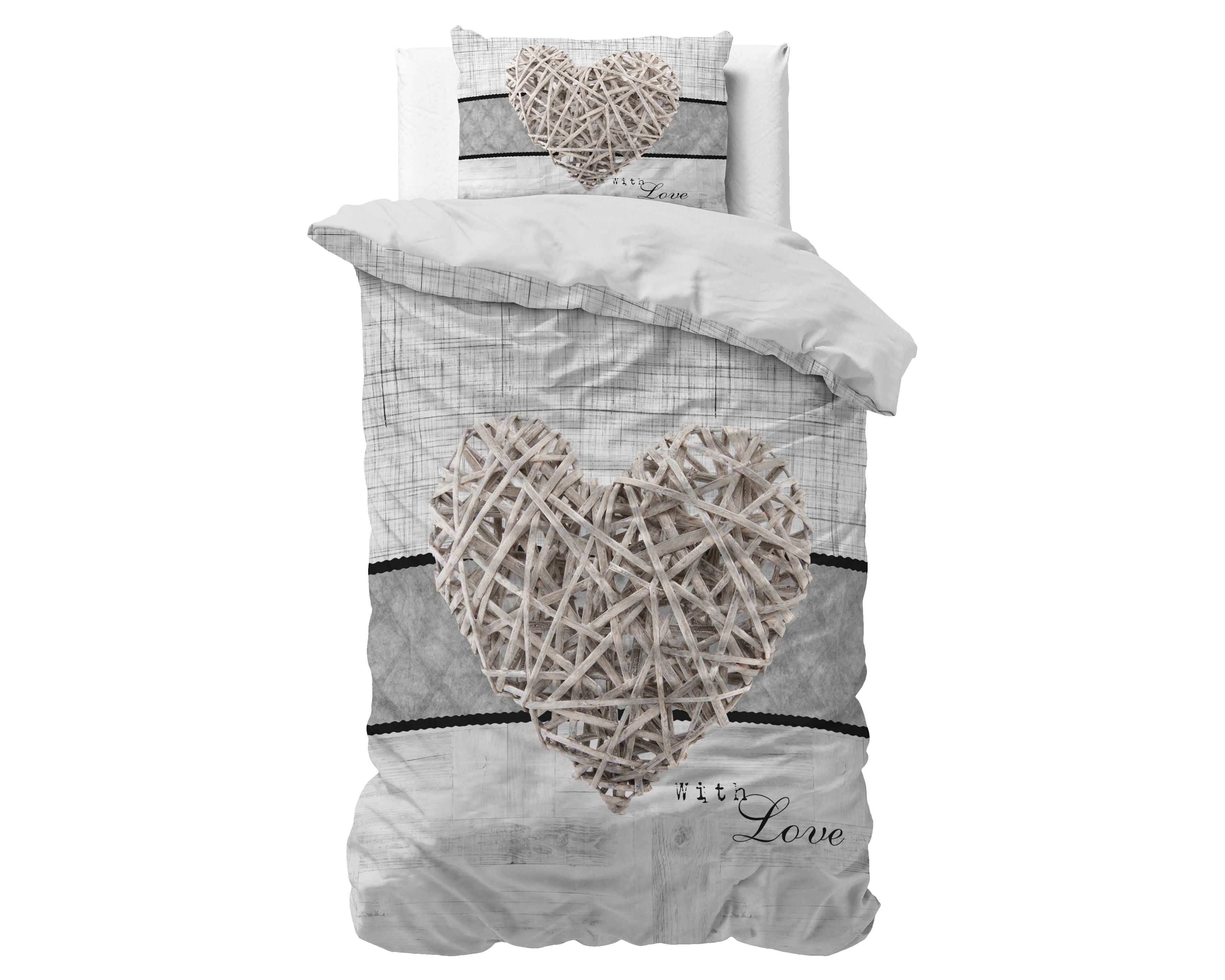 Home Is Heart White Duvet Cover