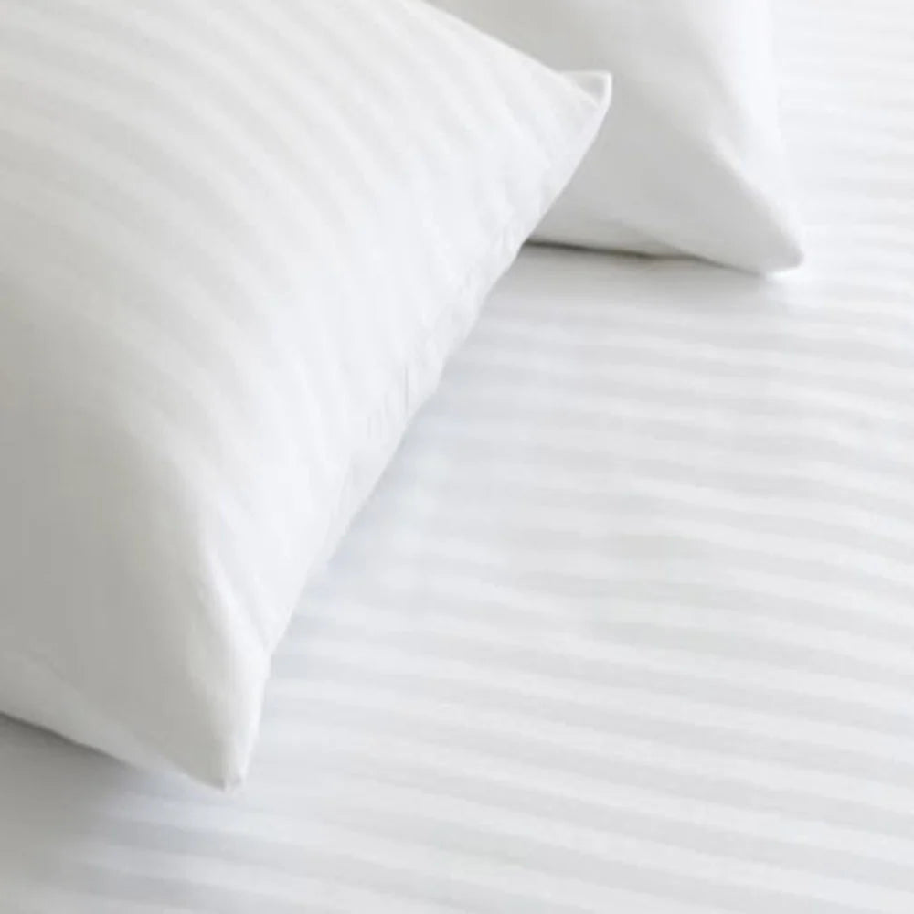 Hotellinnen Kussenslopen 60x70 cm - Luxe Wit Katoen-Satijn met Envelopsluiting (Set van 2)
