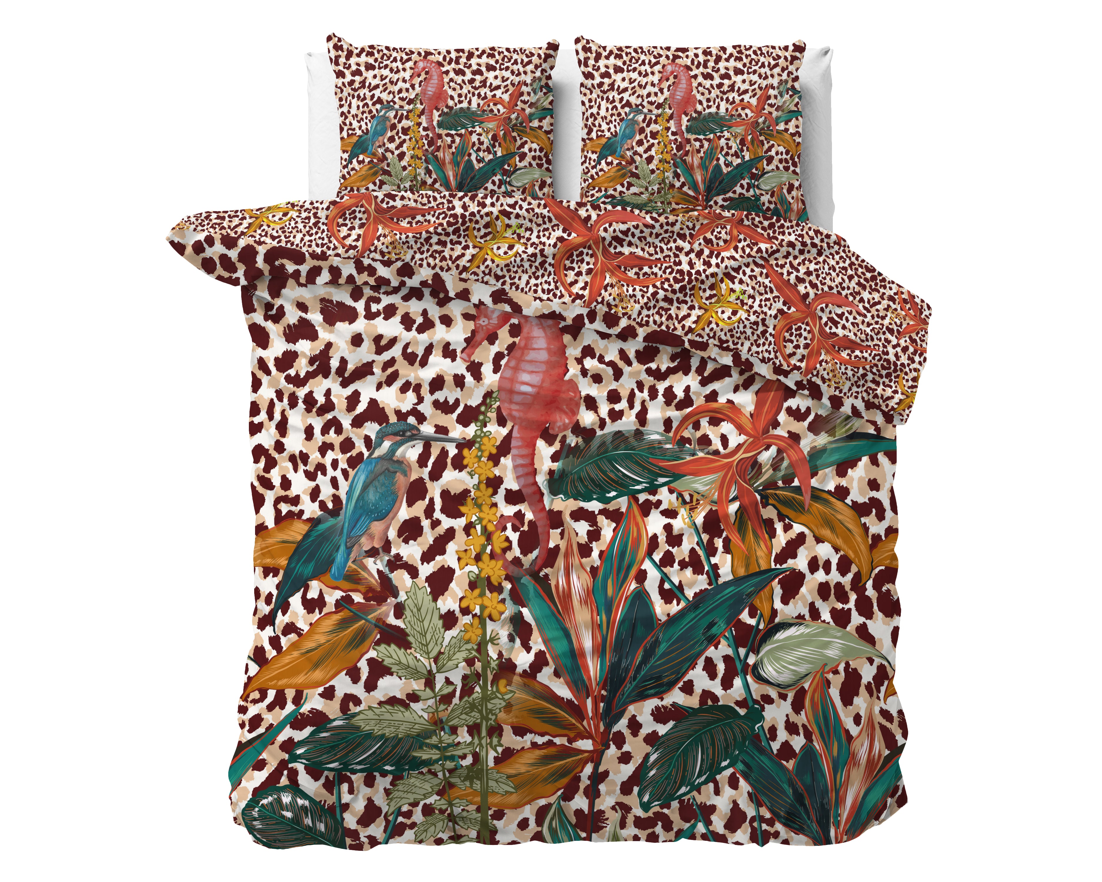 Ida Multi Dekbedovertrek - Luxe Satijn - Hoge kwaliteit - Trendy prints
