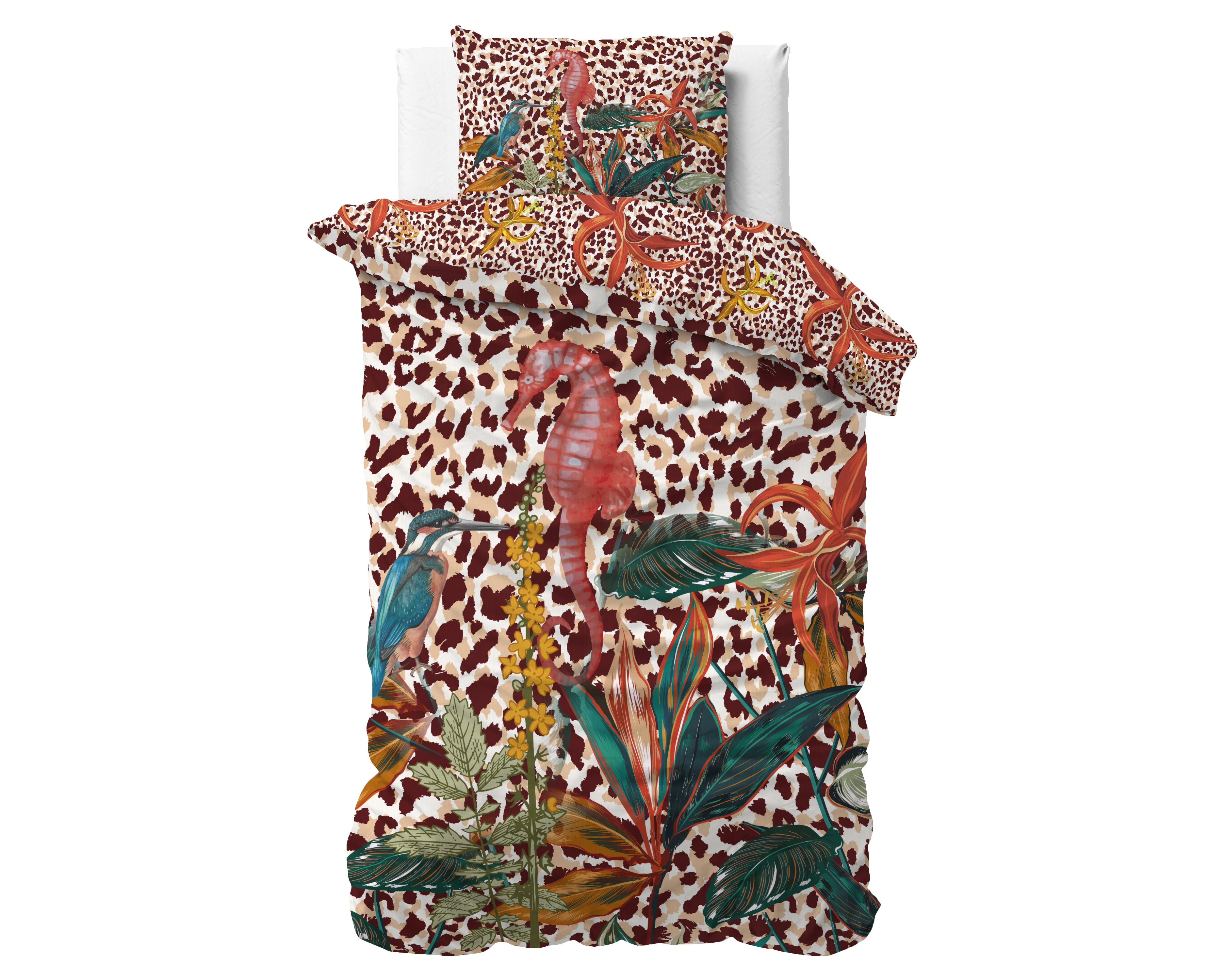 Ida Multi Dekbedovertrek - Luxe Satijn - Hoge kwaliteit - Trendy prints