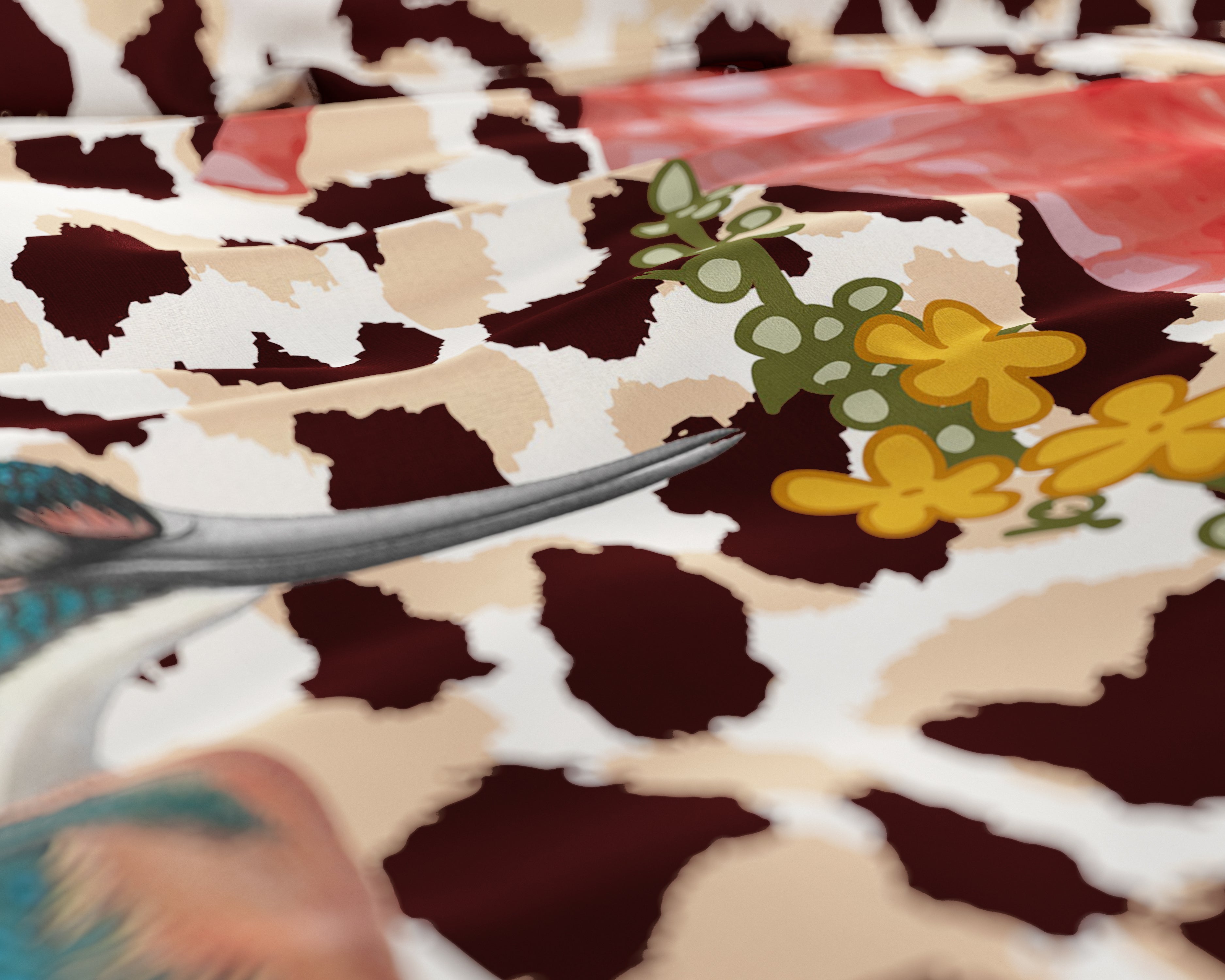 Ida Multi Dekbedovertrek - Luxe Satijn - Hoge kwaliteit - Trendy prints