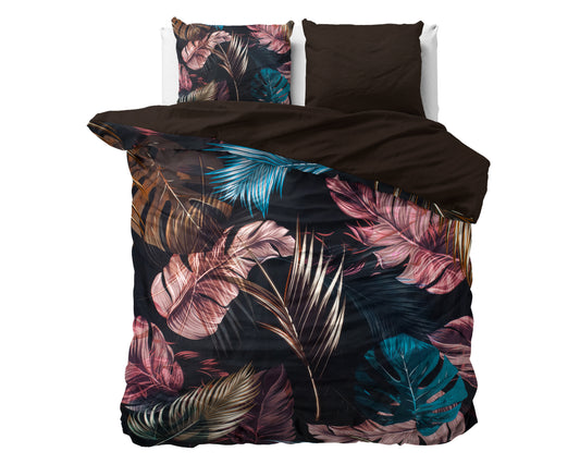 Isabella Zwart Dekbedovertrek - Ademend katoen - Trendy designs - Met drukknopen