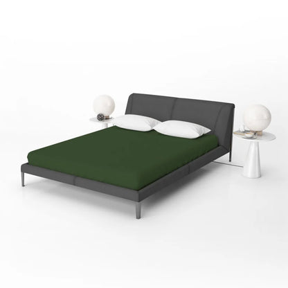 Jersey Hoeslaken 100% Katoen – Jungle Green & Groen – Strijkvrij, Ademend en Perfecte Pasvorm