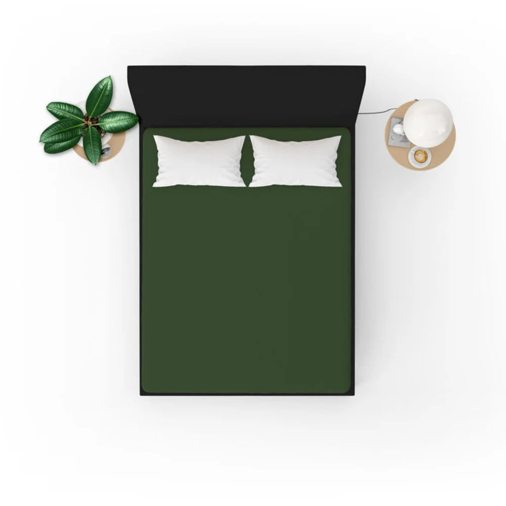 Jersey Hoeslaken 100% Katoen – Jungle Green & Groen – Strijkvrij, Ademend en Perfecte Pasvorm
