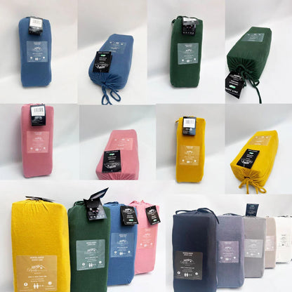 Jersey Hoeslaken 100% Katoen – Jungle Green & Groen – Strijkvrij, Ademend en Perfecte Pasvorm