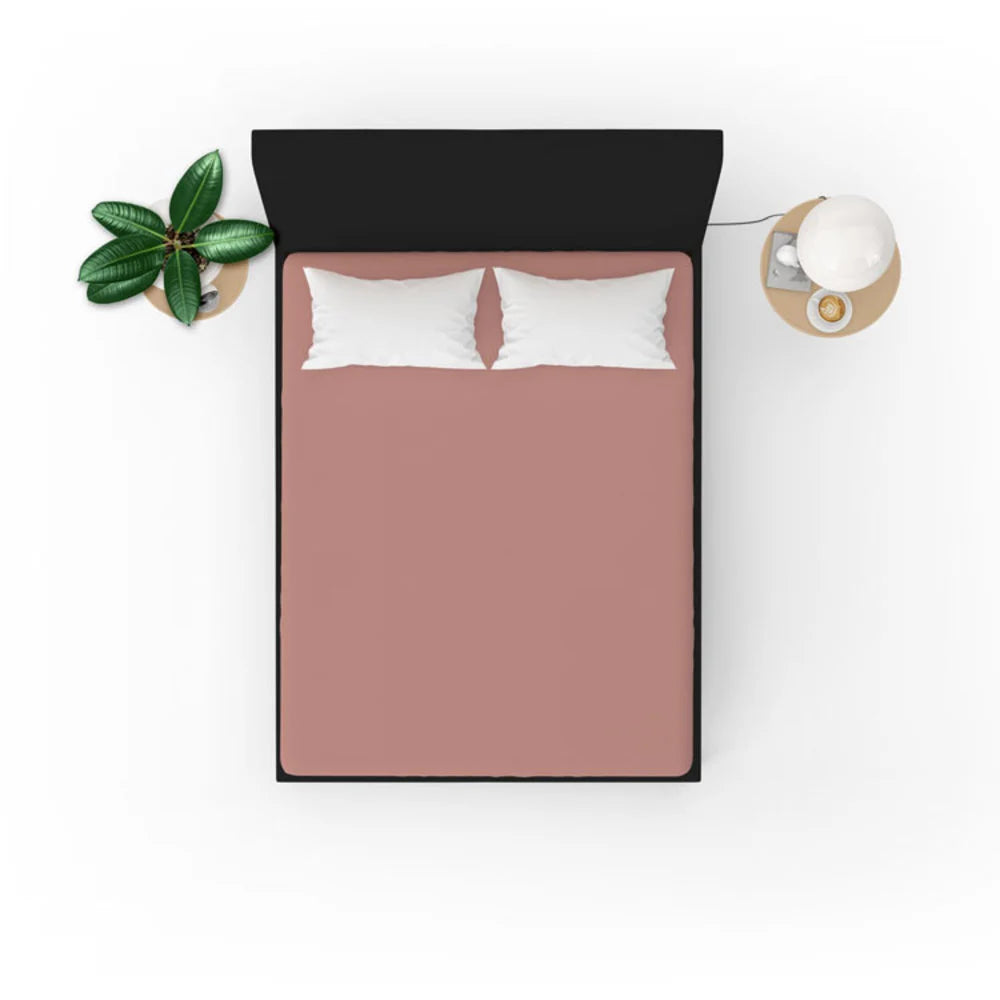 Jersey Fitted Sheet Rose Wood | 100% Cotton, Perfect Fit &amp; Breathable