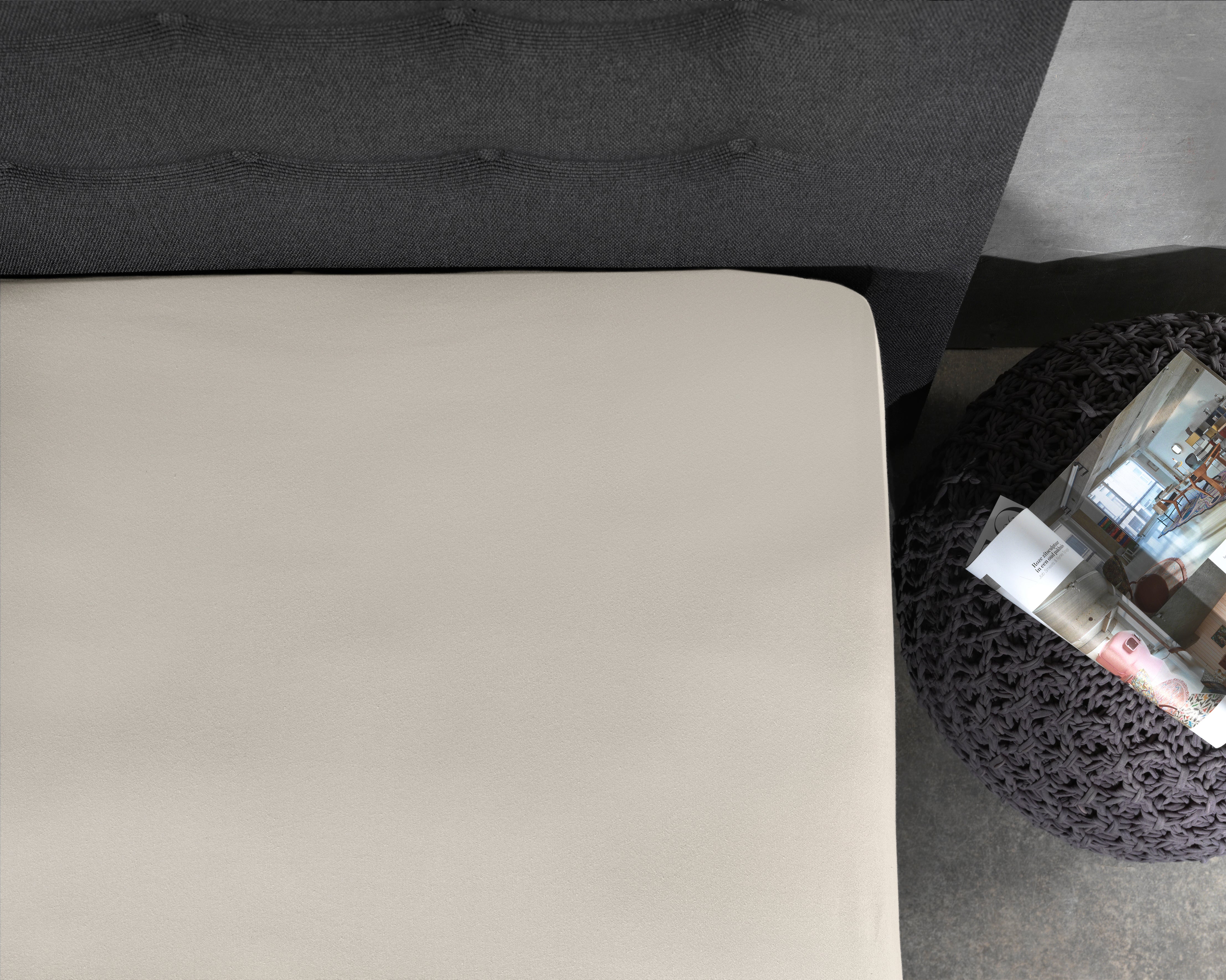 Jersey Topper Fitted Sheet Cream - Wonderfully Soft - Suitable for Box Springs and Mattresses - Stretch Cotton