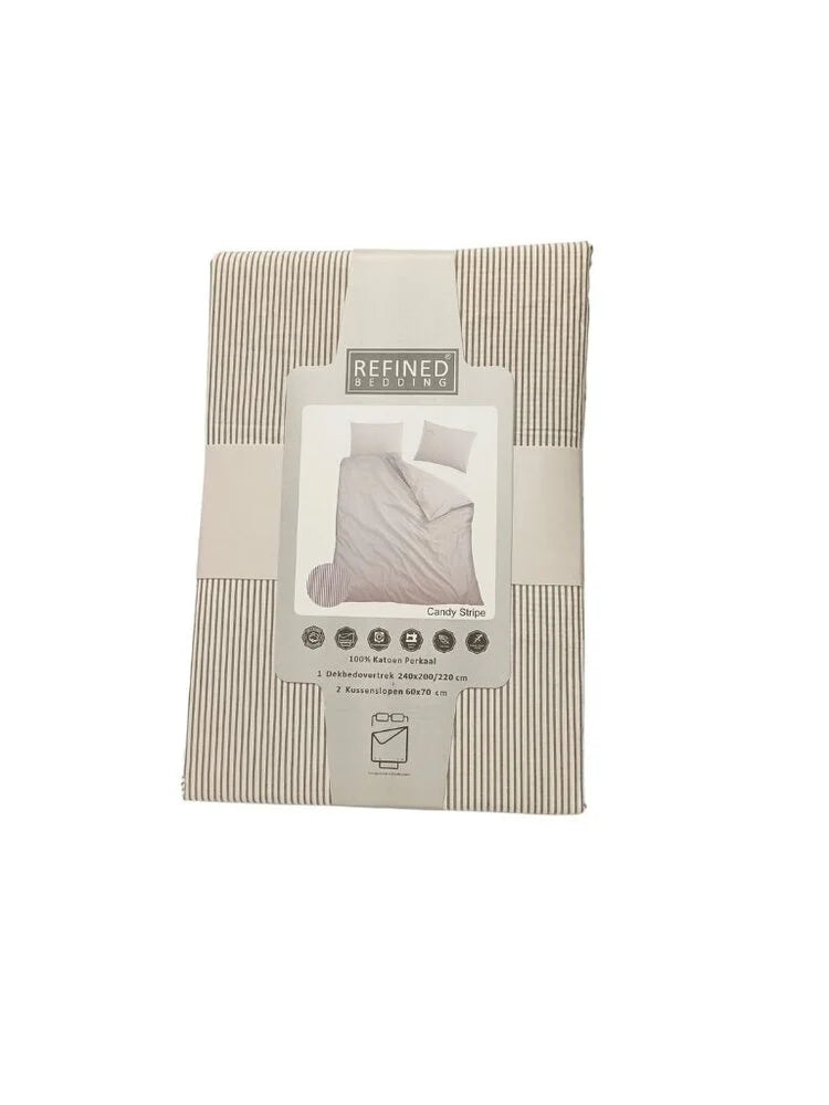 Katoenen Dekbedovertrek Candy Stripe - Luxe, Ademend & Duurzaam