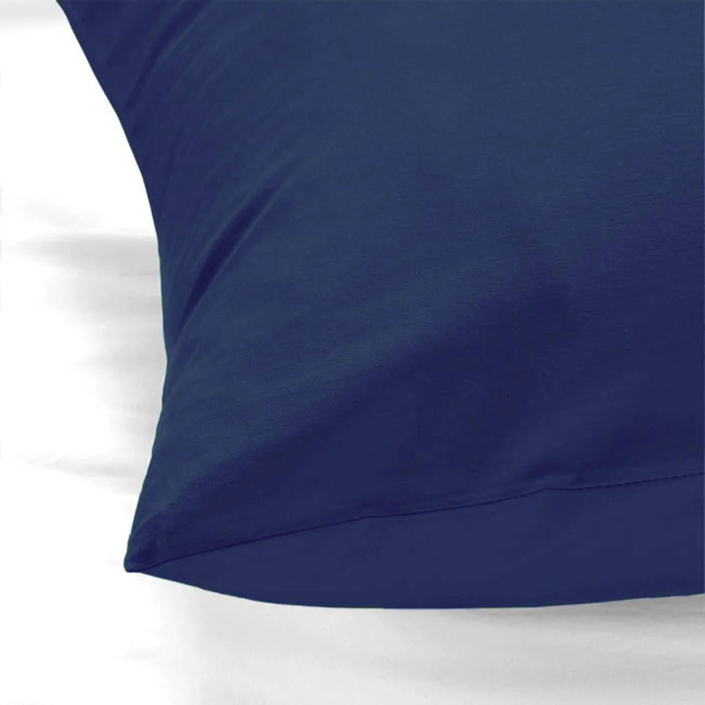 Cotton Pillowcases Navy Blue - Luxury &amp; Comfort - Set of 2