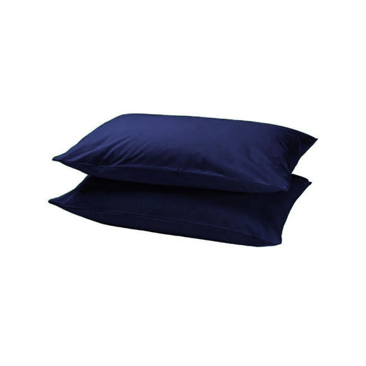 Katoenen Kussenslopen Marineblauw - Luxe & Comfort - Set van 2