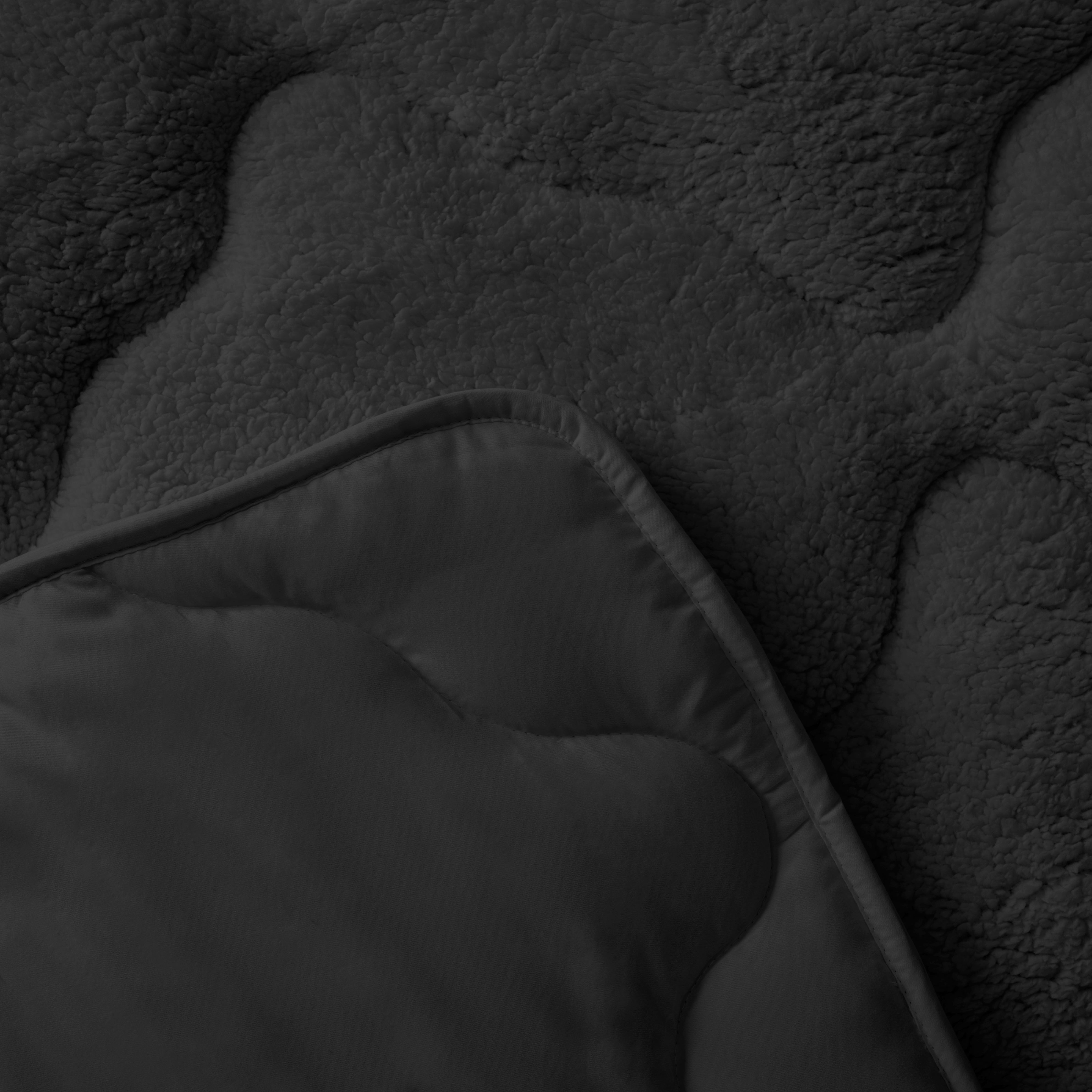 Lazy Teddy Dekbed Antraciet - Dekbed en overtrek in 1 - Heerlijk teddy kwaliteit - Wasbaar