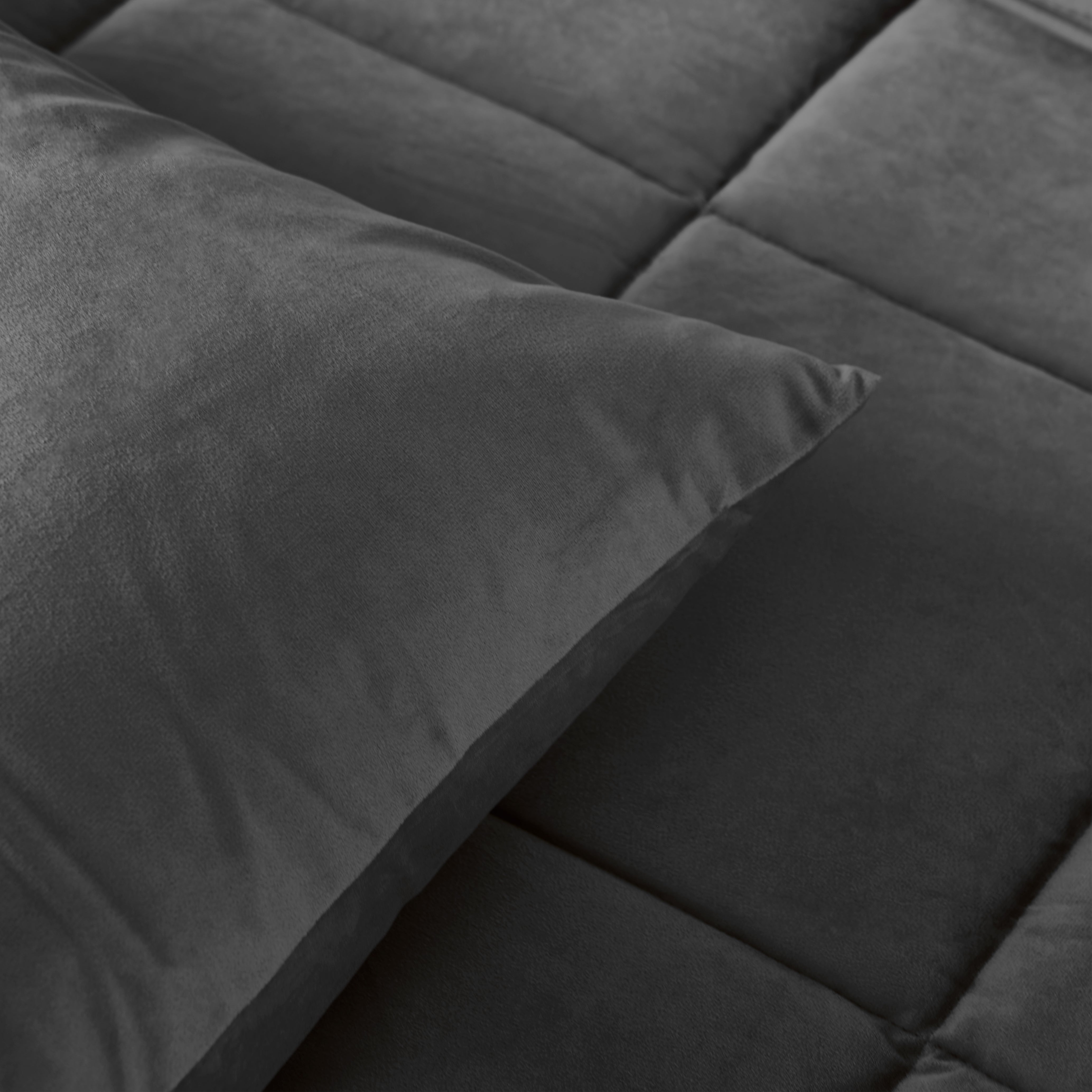 All-in One Lazy Velvet Dekbed Antraciet - Dekbed voor het hele jaar