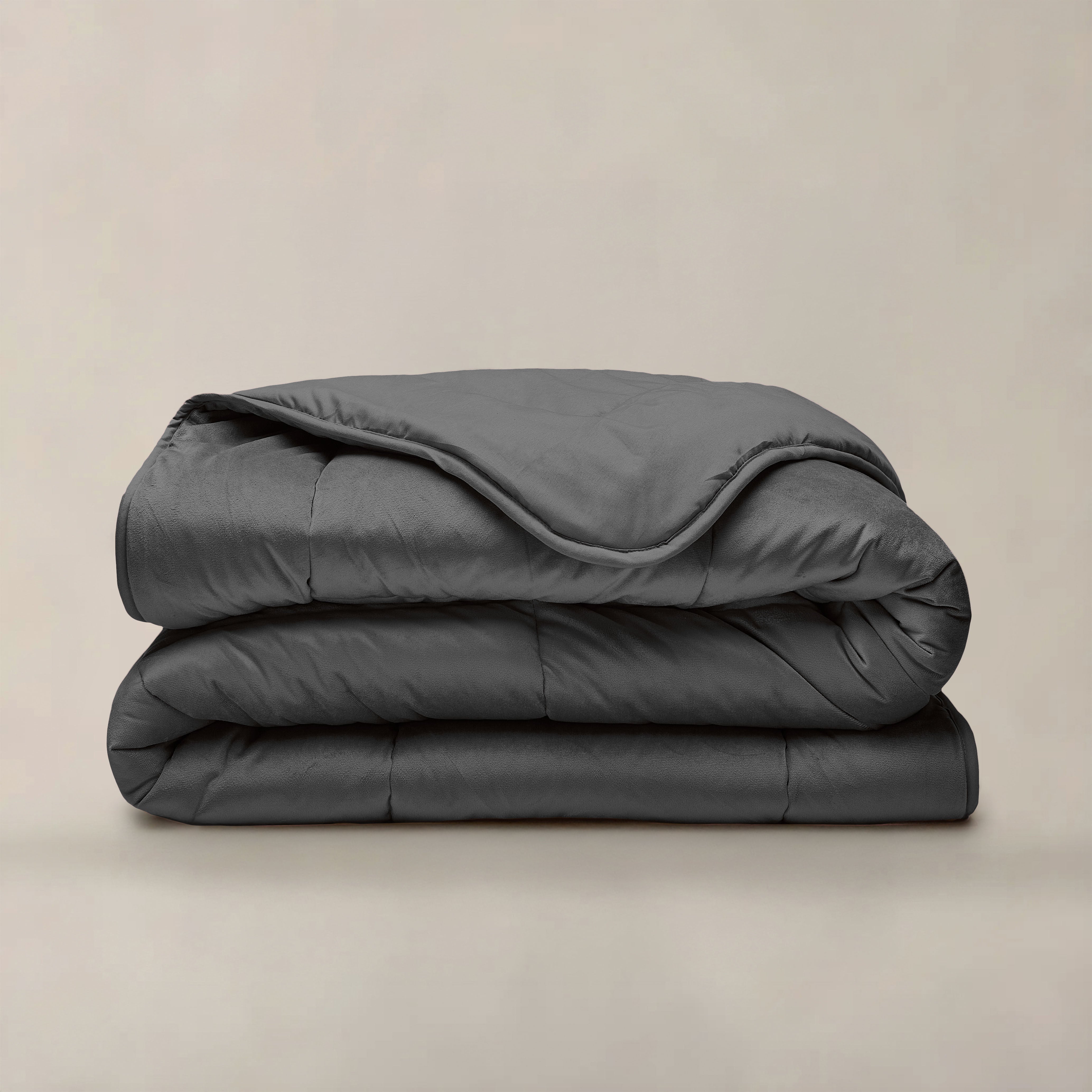 All-in One Lazy Velvet Dekbed Antraciet - Dekbed voor het hele jaar