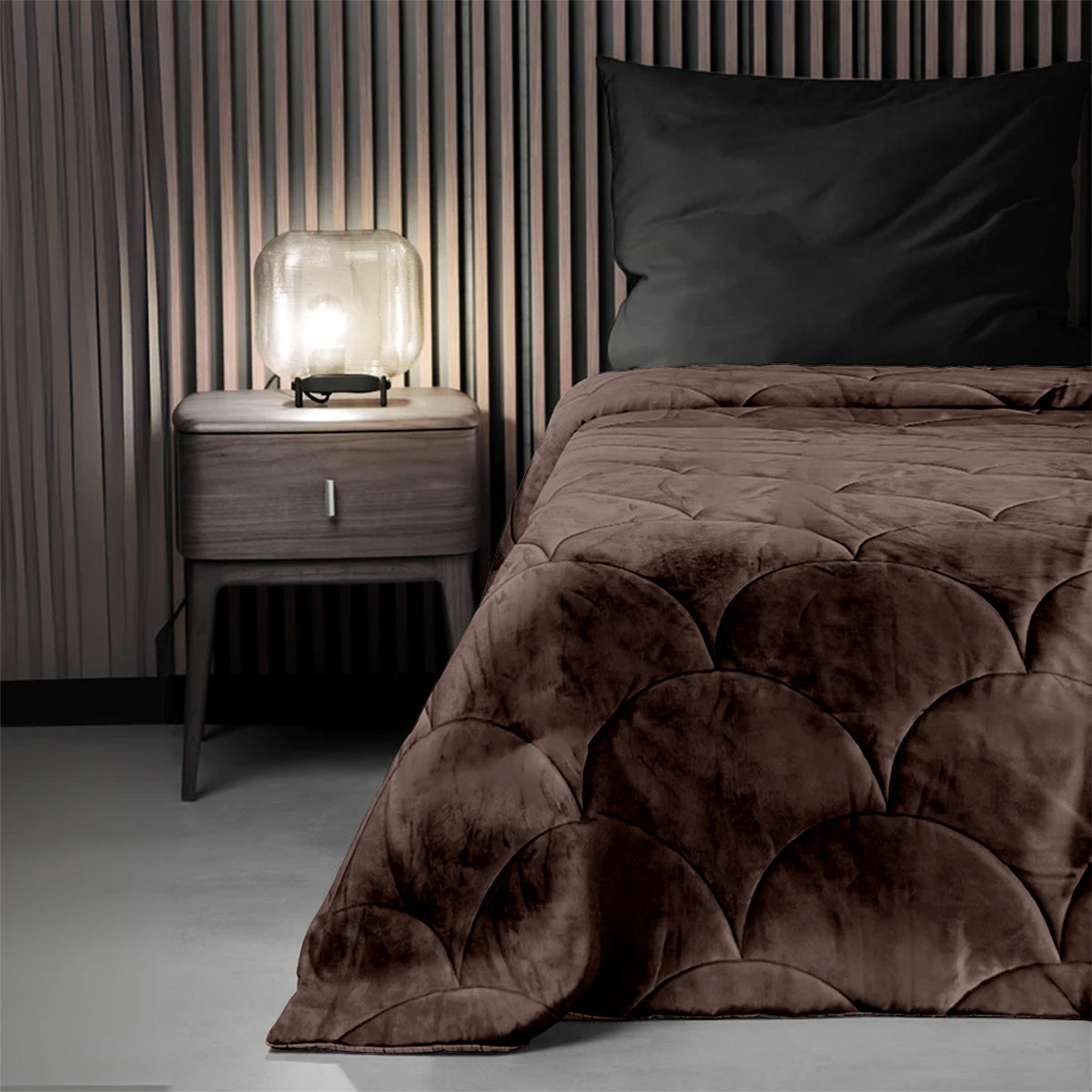 Flanel Velvet Easy Dekbed - Bruin