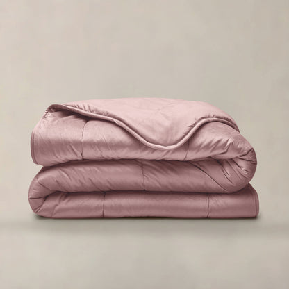 Lazy Velvet Dekbed Oud Roze - Dekbed en overtrek in 1 - Velvet chique uitstraling - Wasbaar