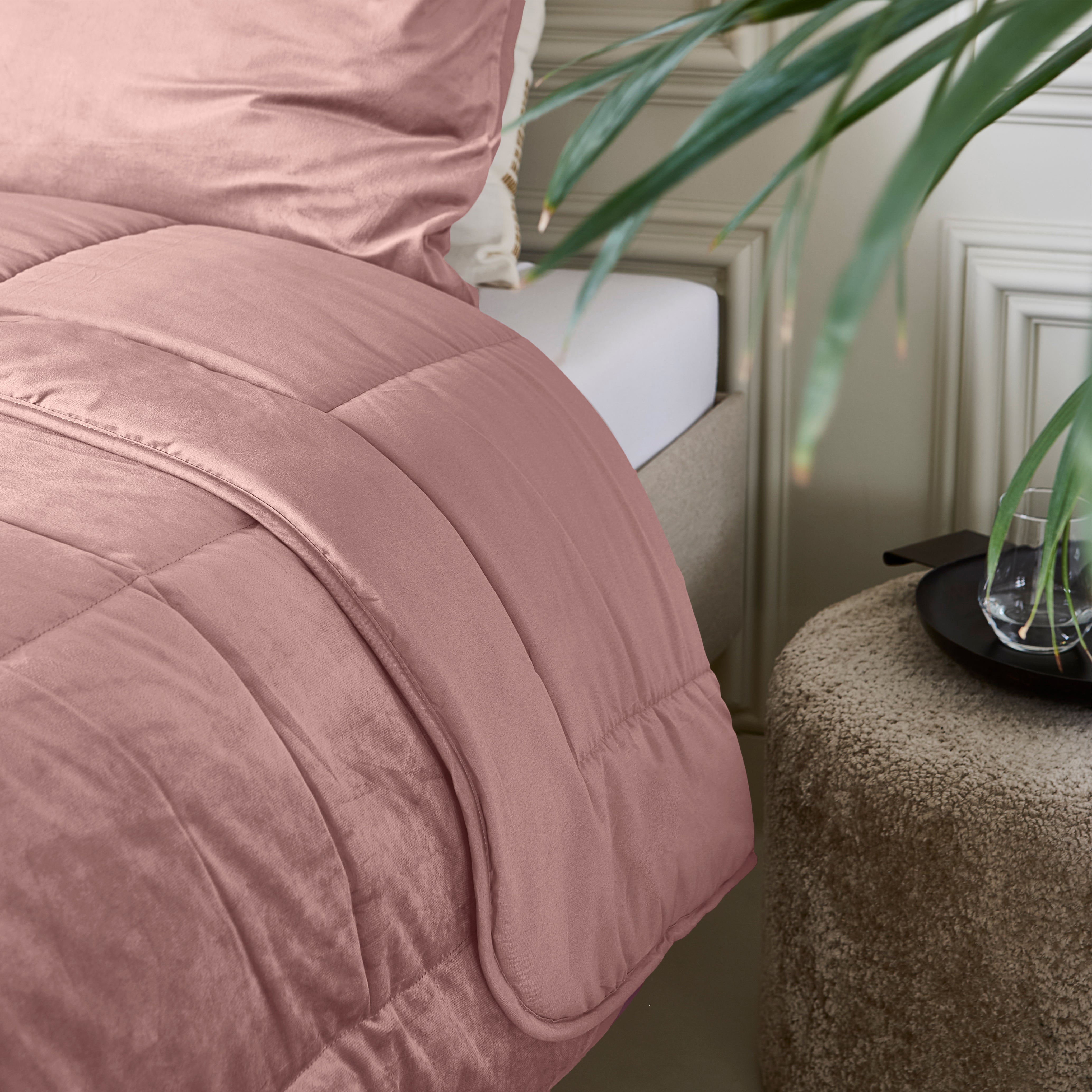 All-in One Lazy Velvet Dekbed Oud Roze - Dekbed voor het hele jaar