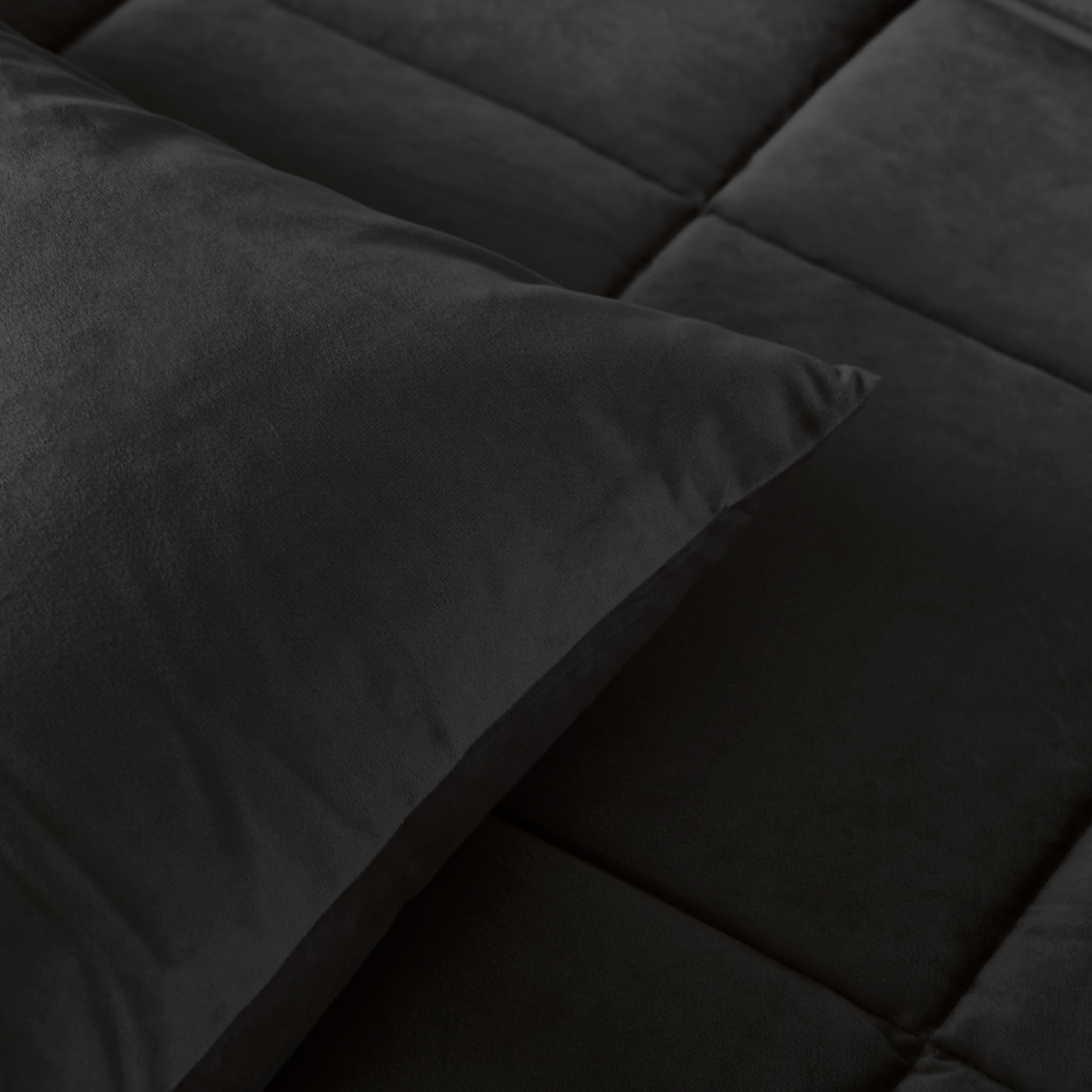 All-in One Lazy Velvet Dekbed Zwart - Dekbed voor het hele jaar