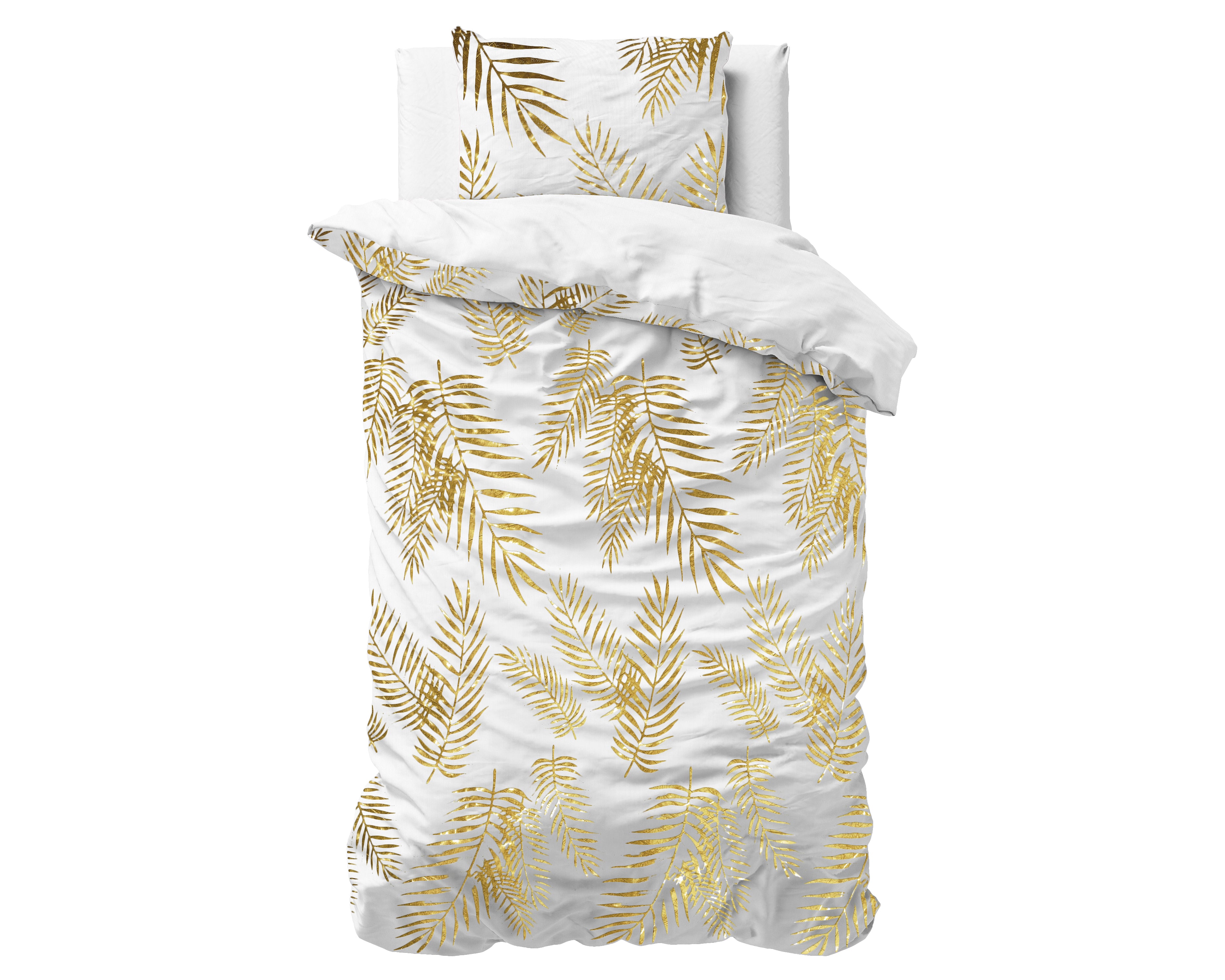 Leaves Dekbedovertrek Wit - Luxe Design - Super zacht geweven - Luxe verpakt