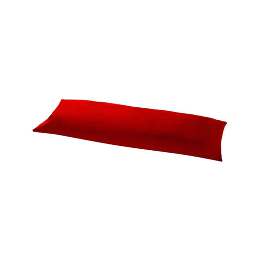 Lichaamskussen Hoes Rood - 100% Katoen - Ademend & Anti-Allergisch - 40x145 cm