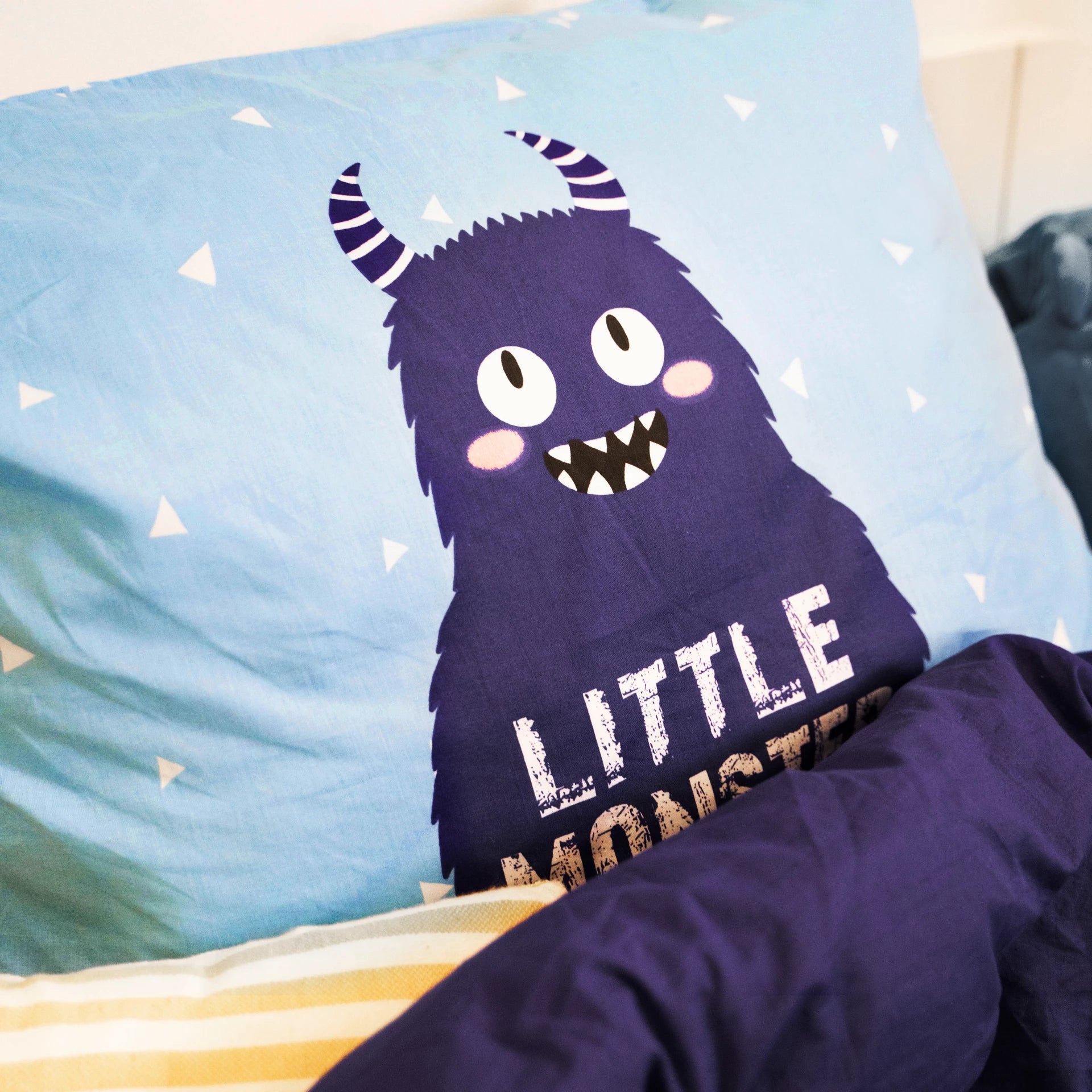 Little Monster Dekbedovertrek Blauw