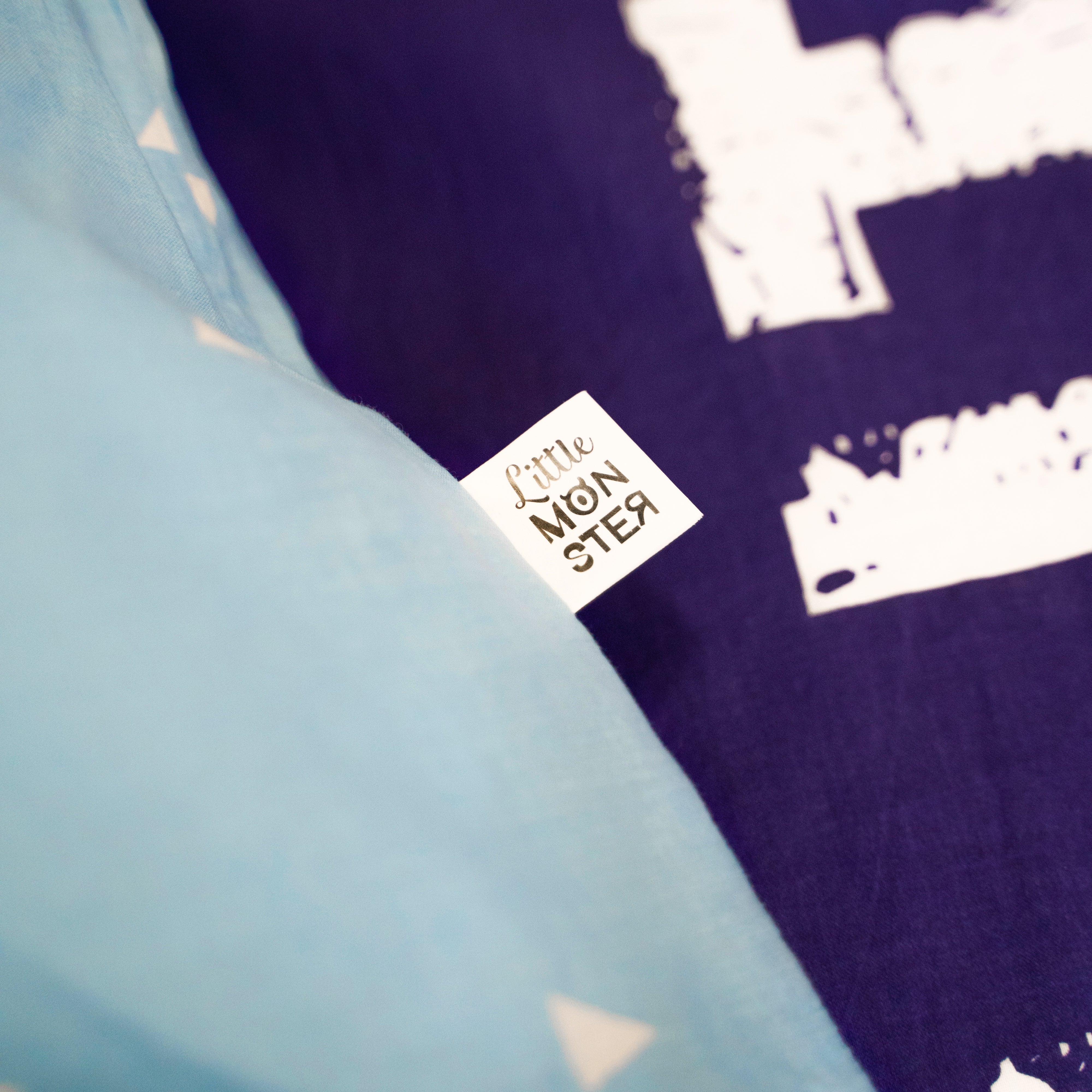 Little Monster Dekbedovertrek Blauw
