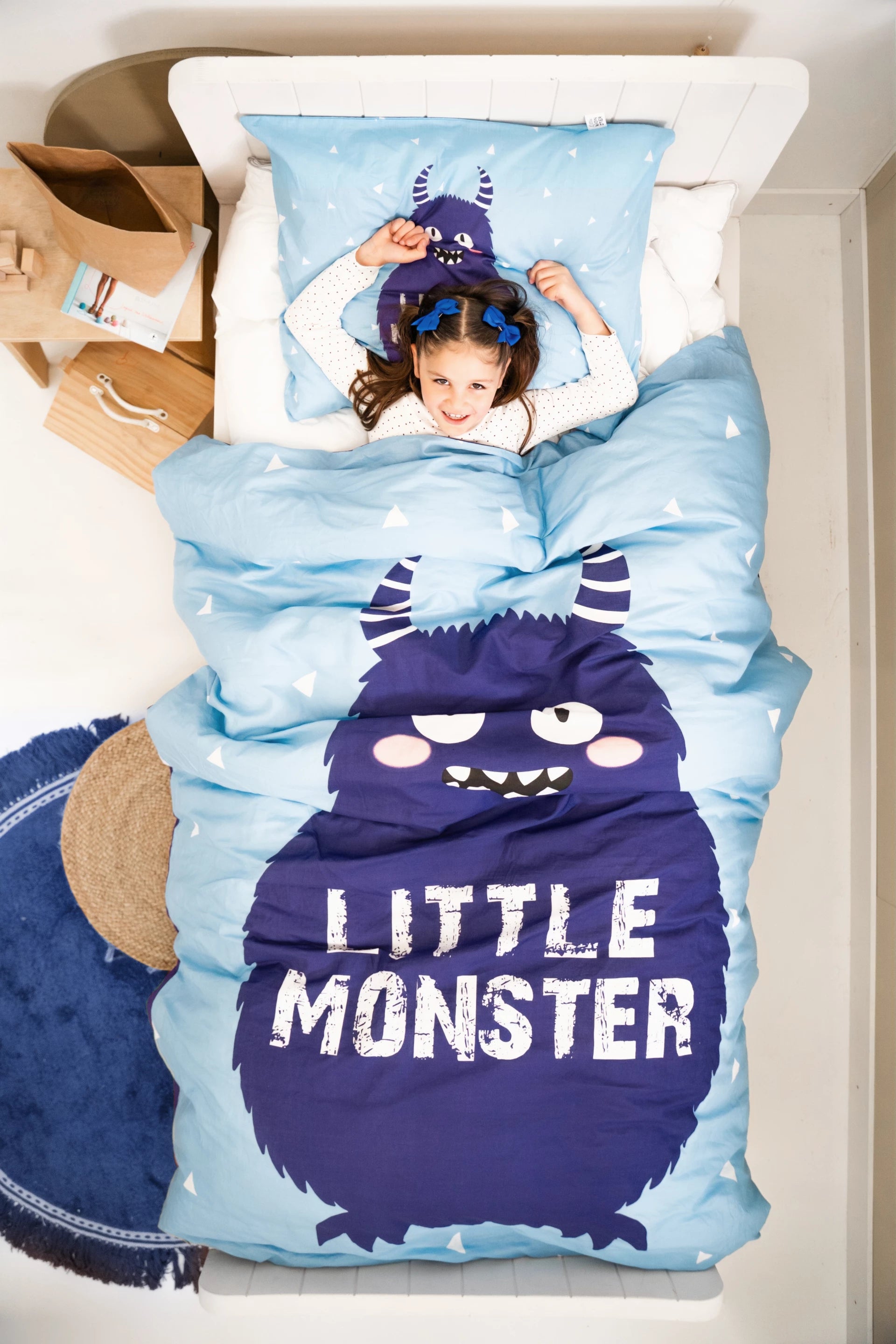 Little Monster Dekbedovertrek Blauw