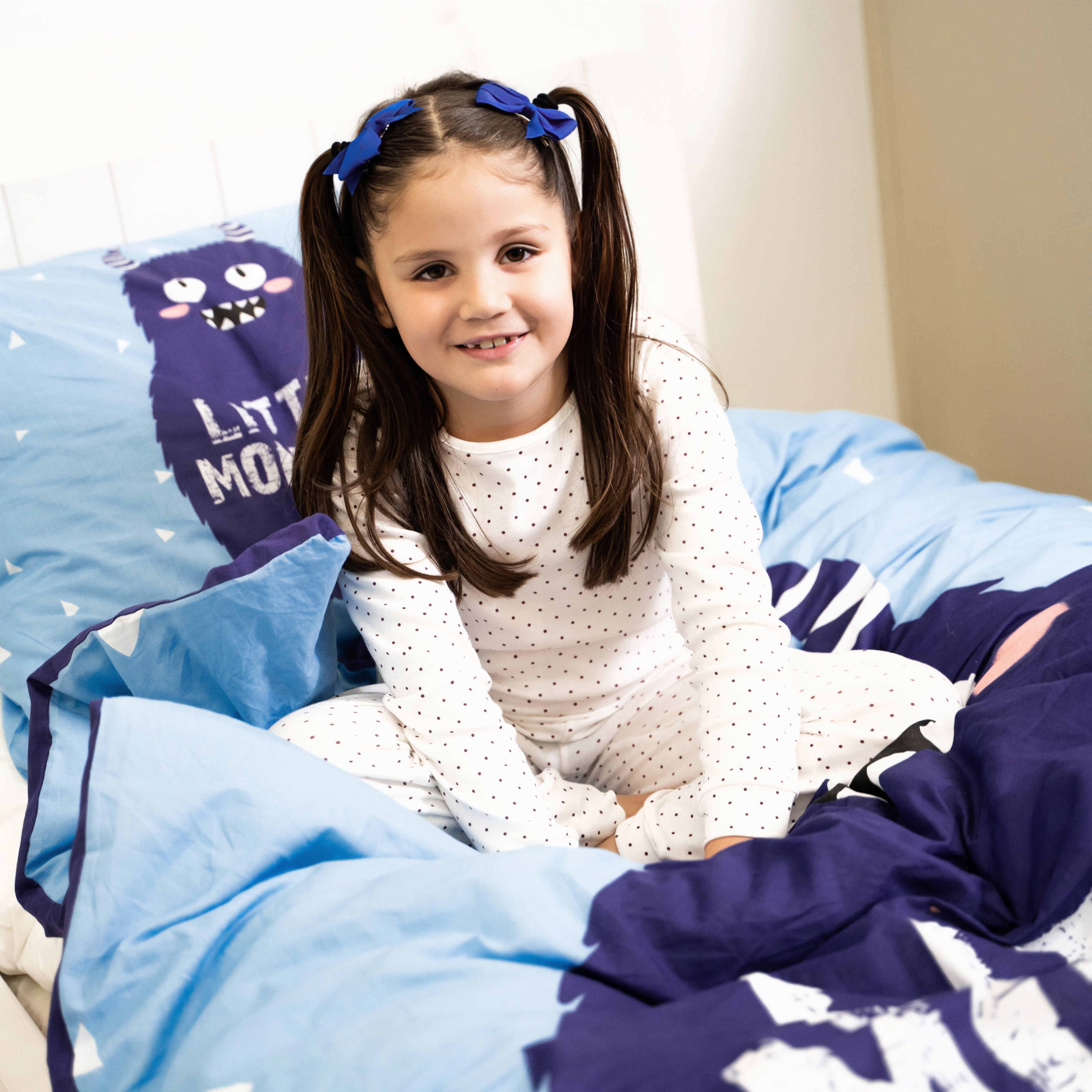 Little Monster Dekbedovertrek Blauw