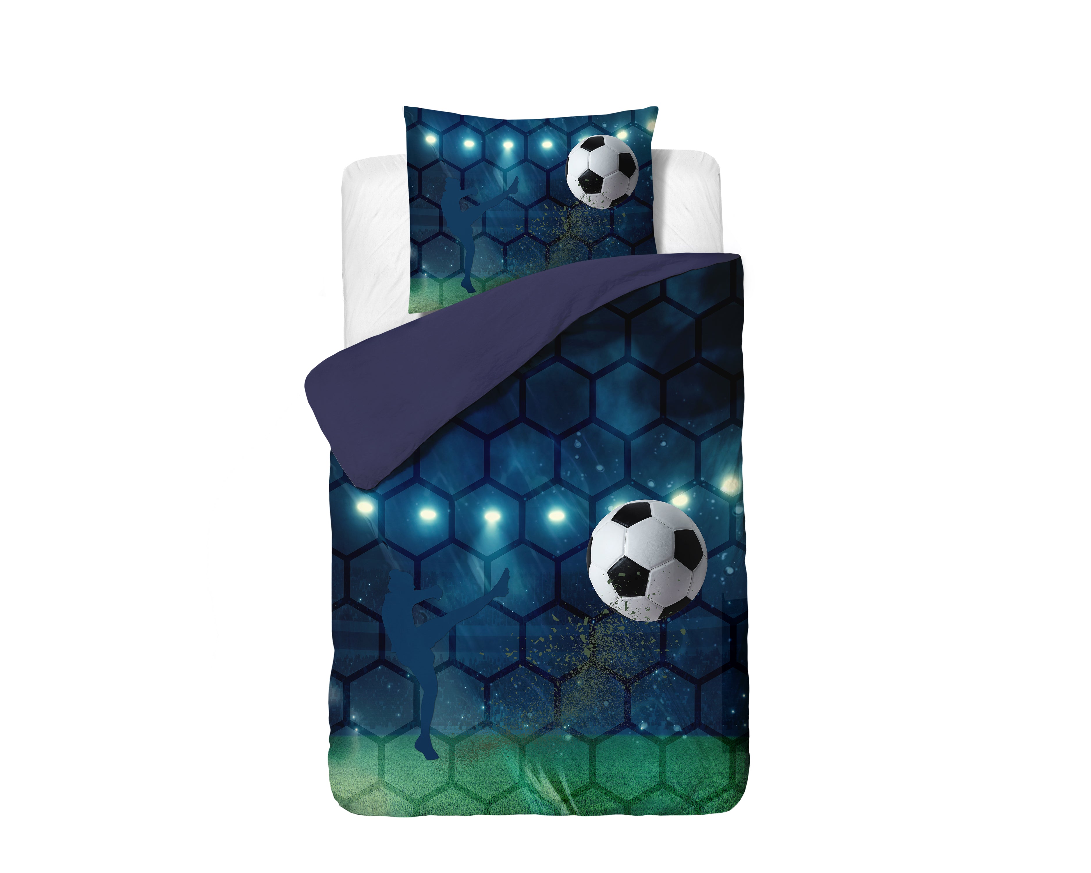 Live Football Dekbedovertrek Blauw 140 x 200/220