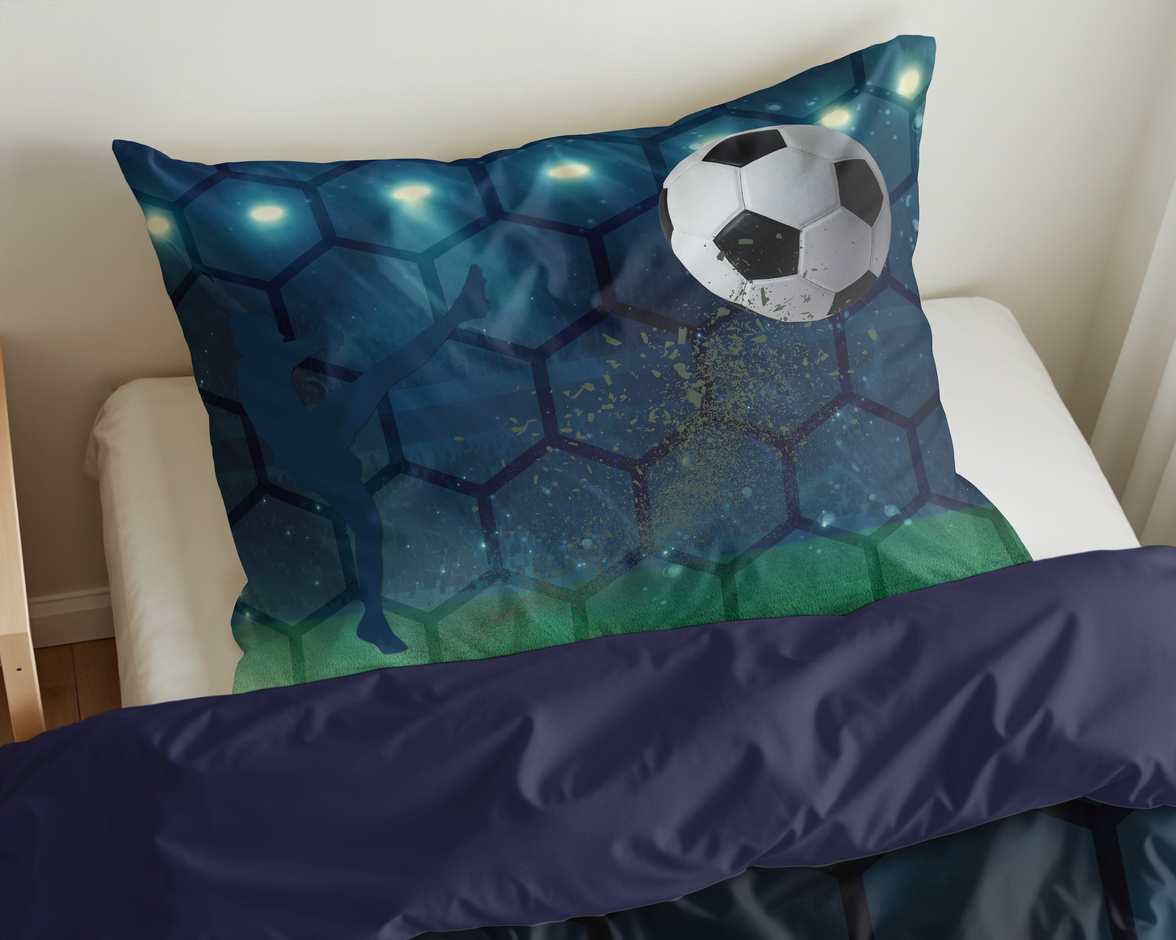 Live Football Dekbedovertrek Blauw 140 x 200/220