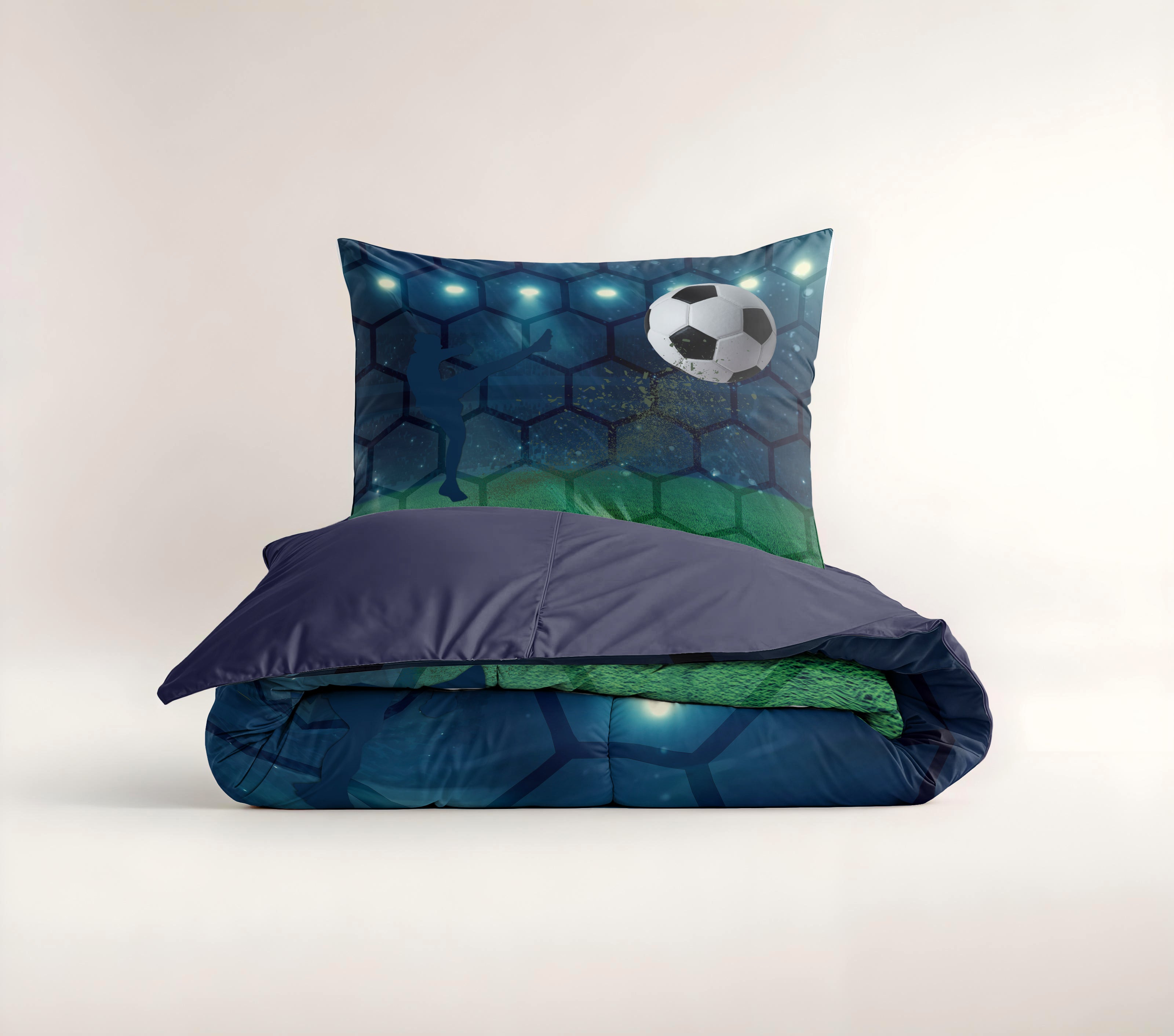 Live Football Dekbedovertrek Blauw 140 x 200/220