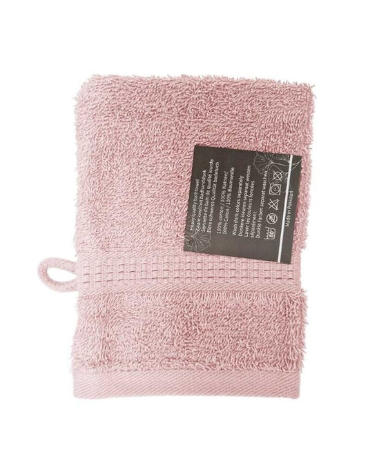 Luxe Tea Pink Washandjes Set van 5 - 100% Katoen - Hotelkwaliteit 500g/m²